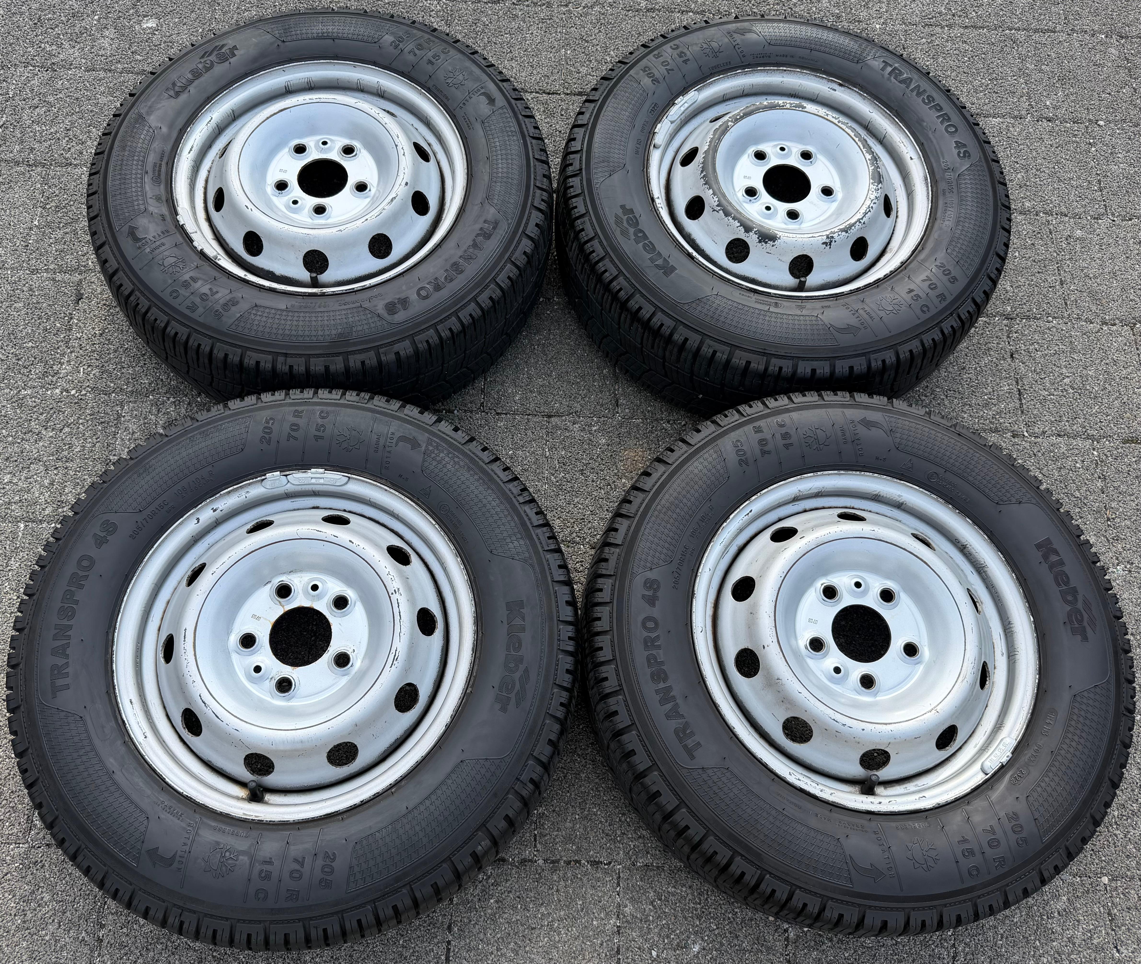 4 Ganzjahresräder Fiat Ducato Citroen Jumper Peugeot Boxer 205/70R15C 106/104R 2022 Allwetterreifen