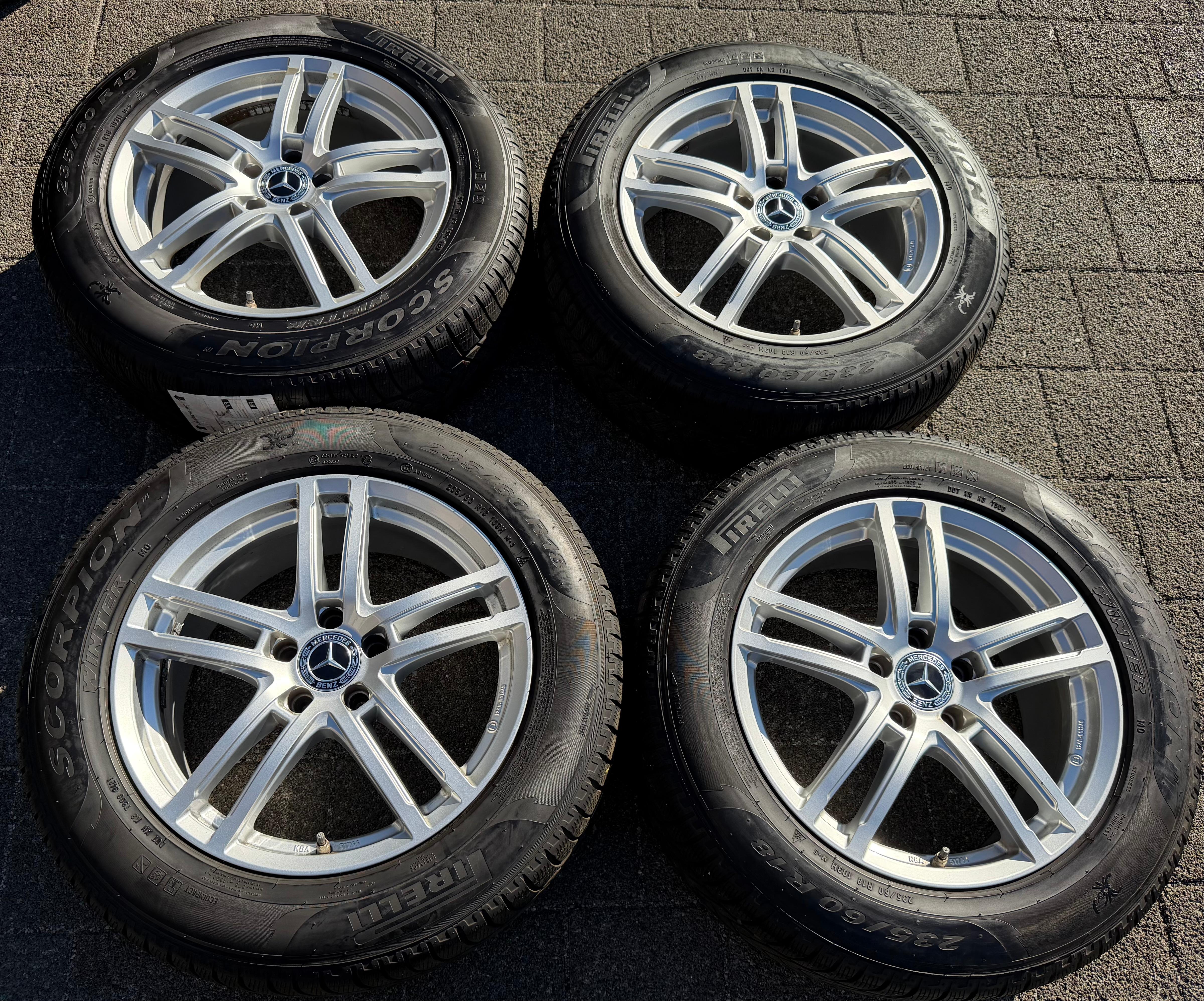 4 Alu 18" Winterräder Mercedes GLC X204 W253 235/60R18 103H 2021 RDKS Pirelli