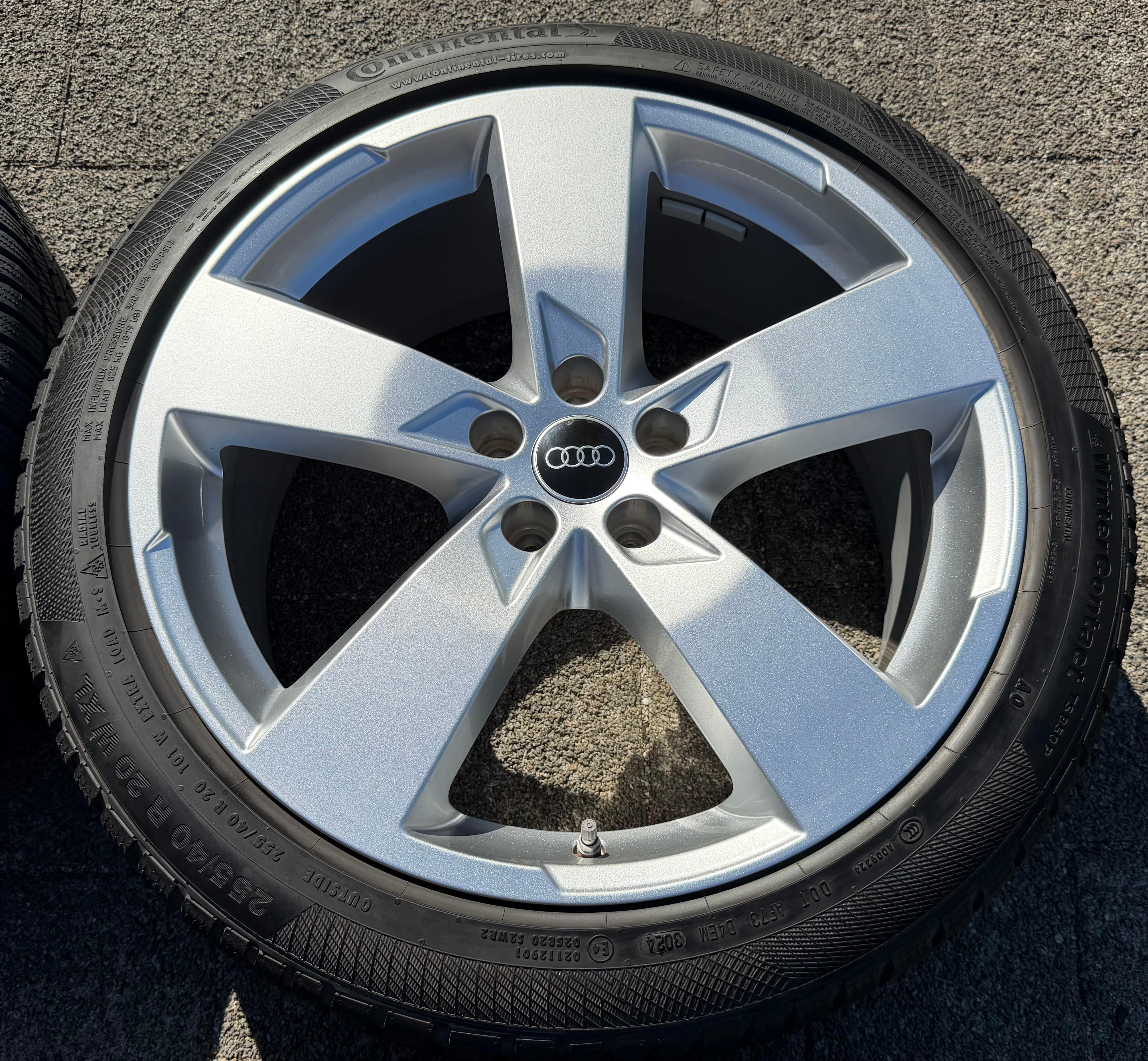 4 Original 20" Alu Winterräder Audi A6 S6 C8 F2 4K0601025K 2022 255/40R20 101W Continental