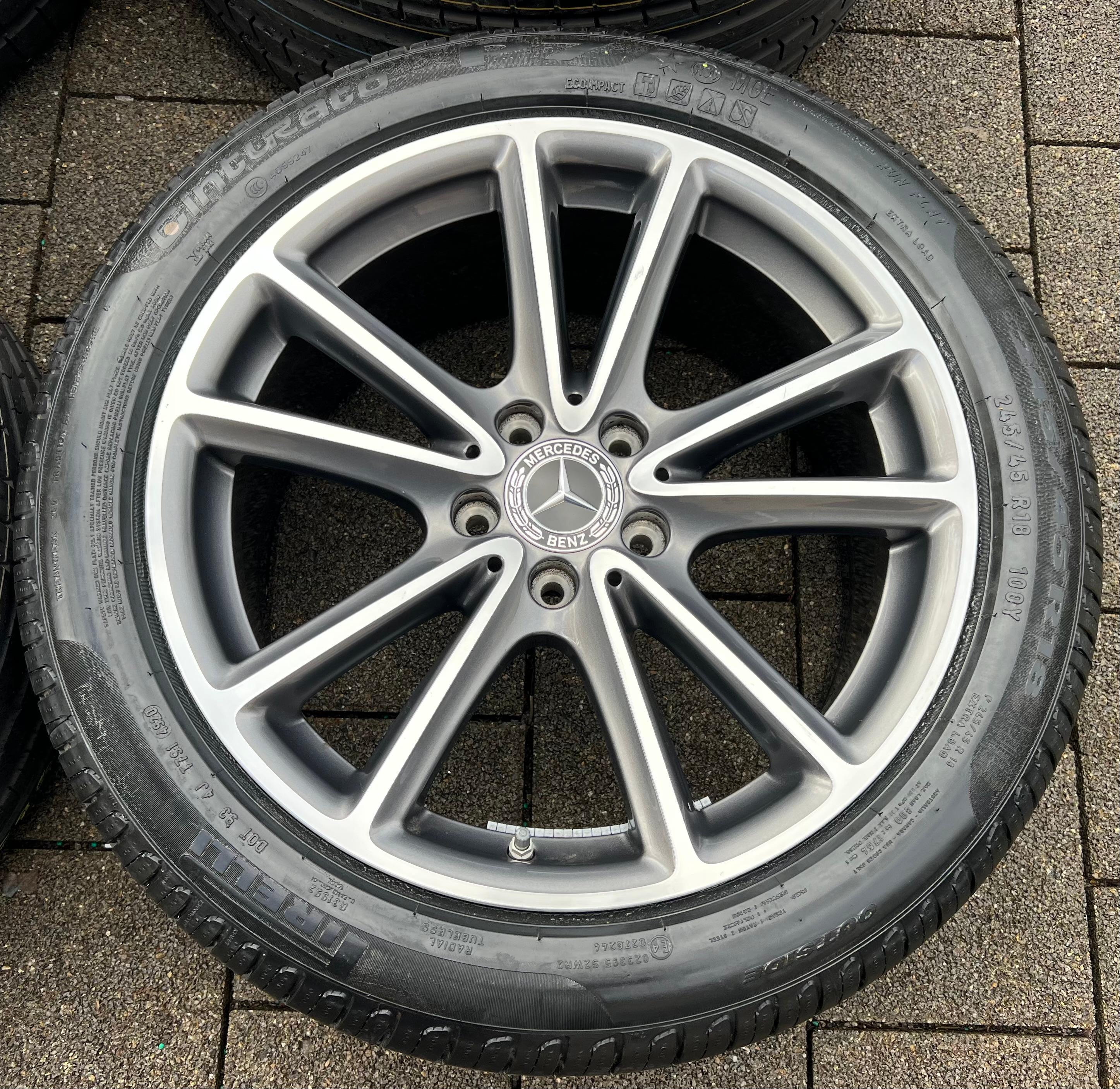 4 ROUES D'ÉTÉ ORIGINALES 18" EN ALUMINIUM MERCEDES CLS W257 245/45R18 100Y 275/40R18 99Y