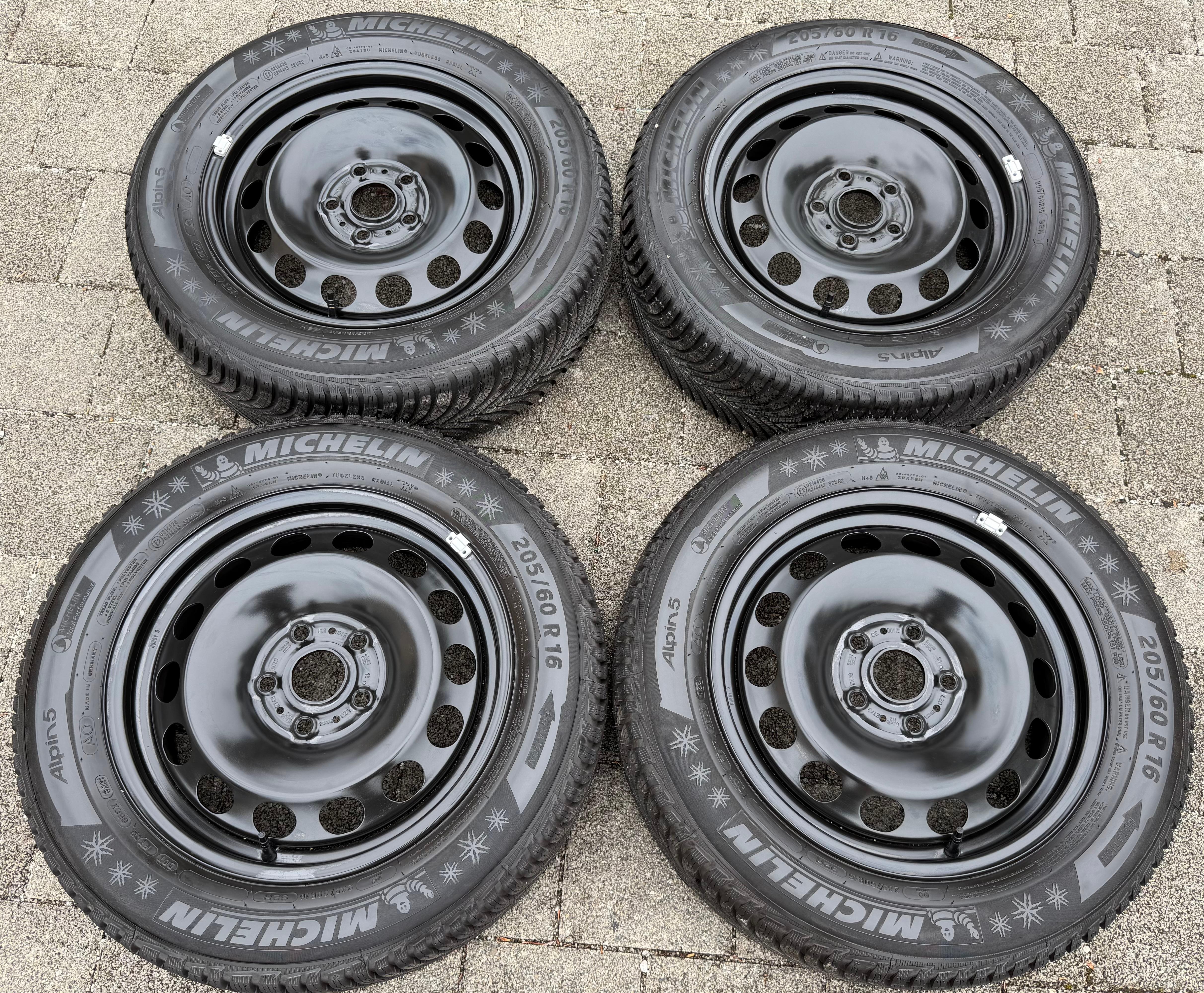4 Winterräder Audi Q2 GA VW T-ROC A11 205/60R16 92H Michelin Alpin 5 Winterreifen