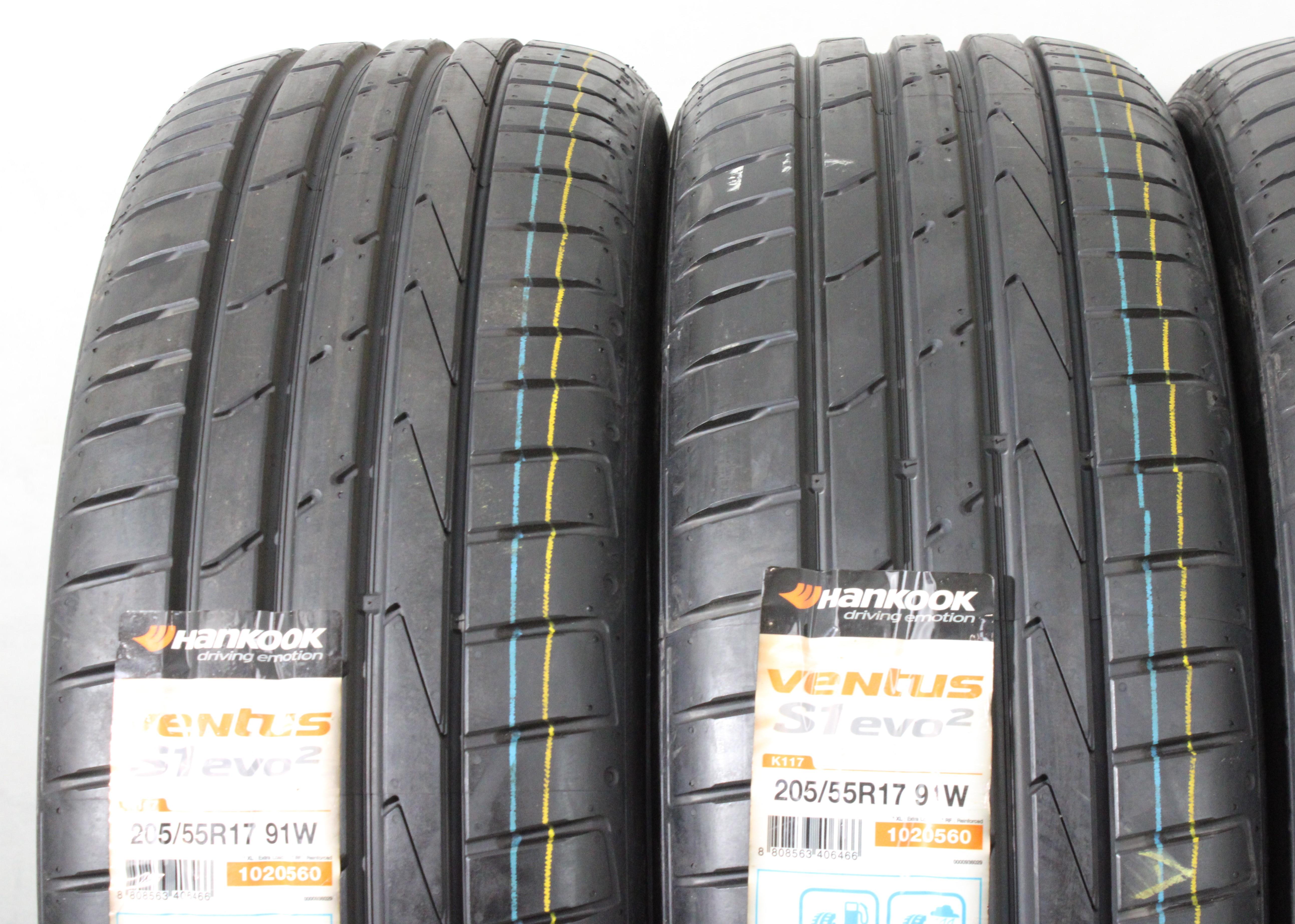 4 x 205/55R17 91W Sommerreifen Hankook Ventus S1 Evo 2 MO NEU 2019