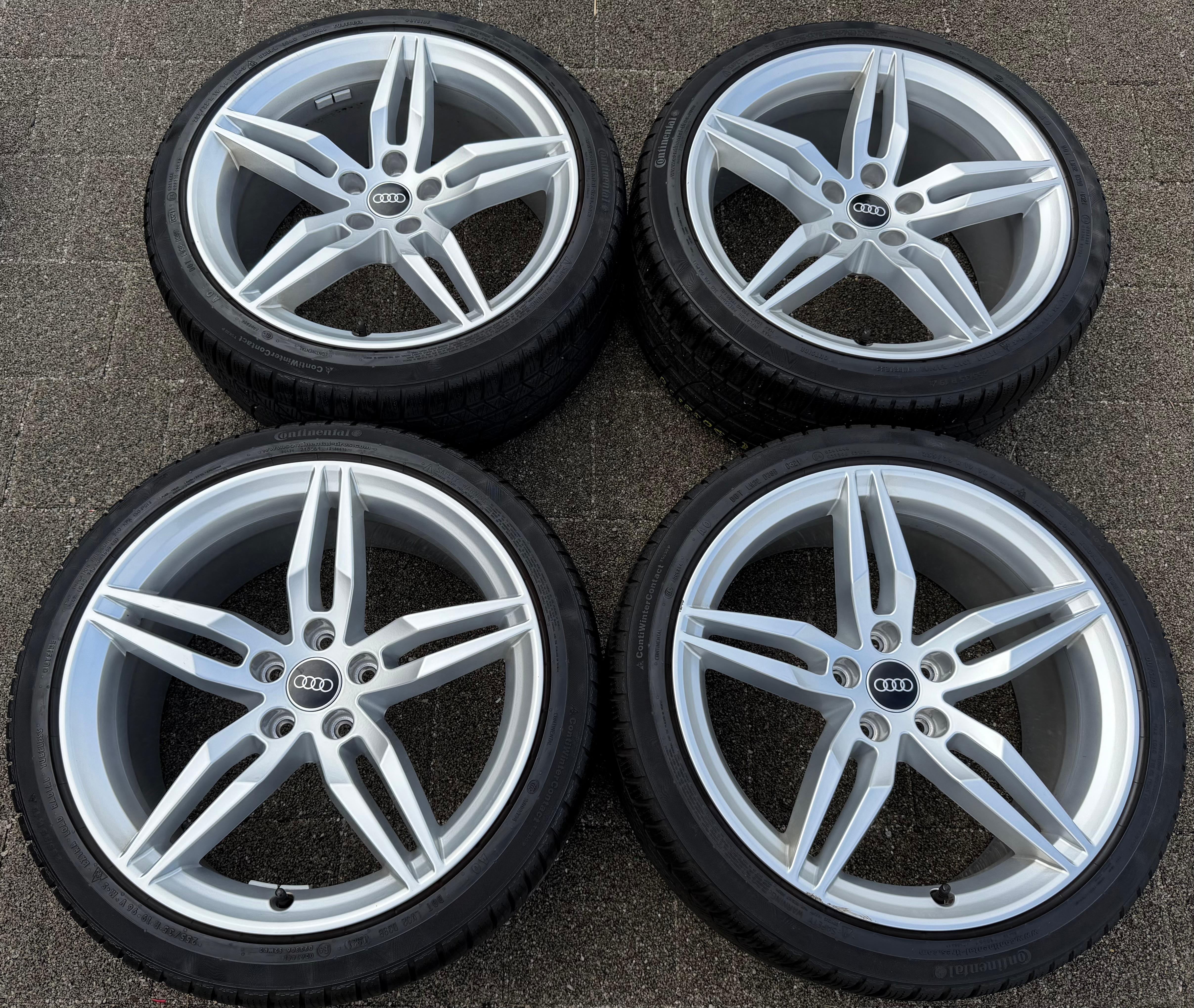 4 Original 19" Alu Winterräder Audi A5 S5 8W F5 8W0601025AM 255/35R19 96V Continental
