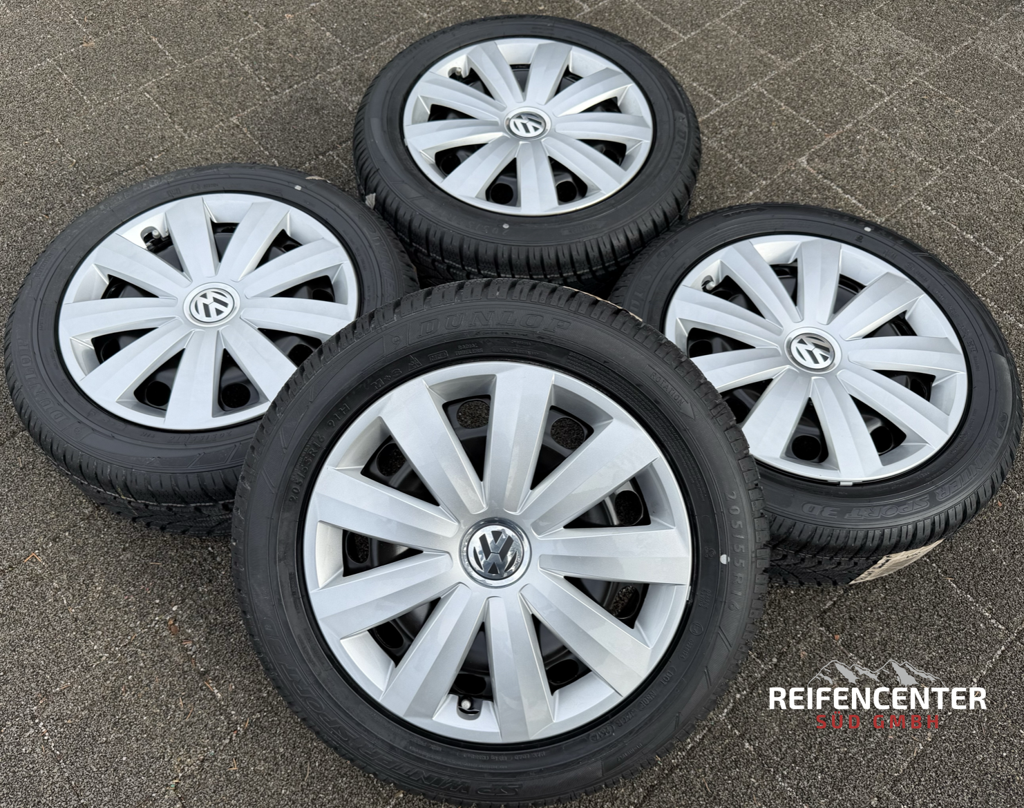 4 roues hiver VW Passat 3C Eos 1F Scirocco 13 205/55R16 91H 3C0601027BE Dunlop