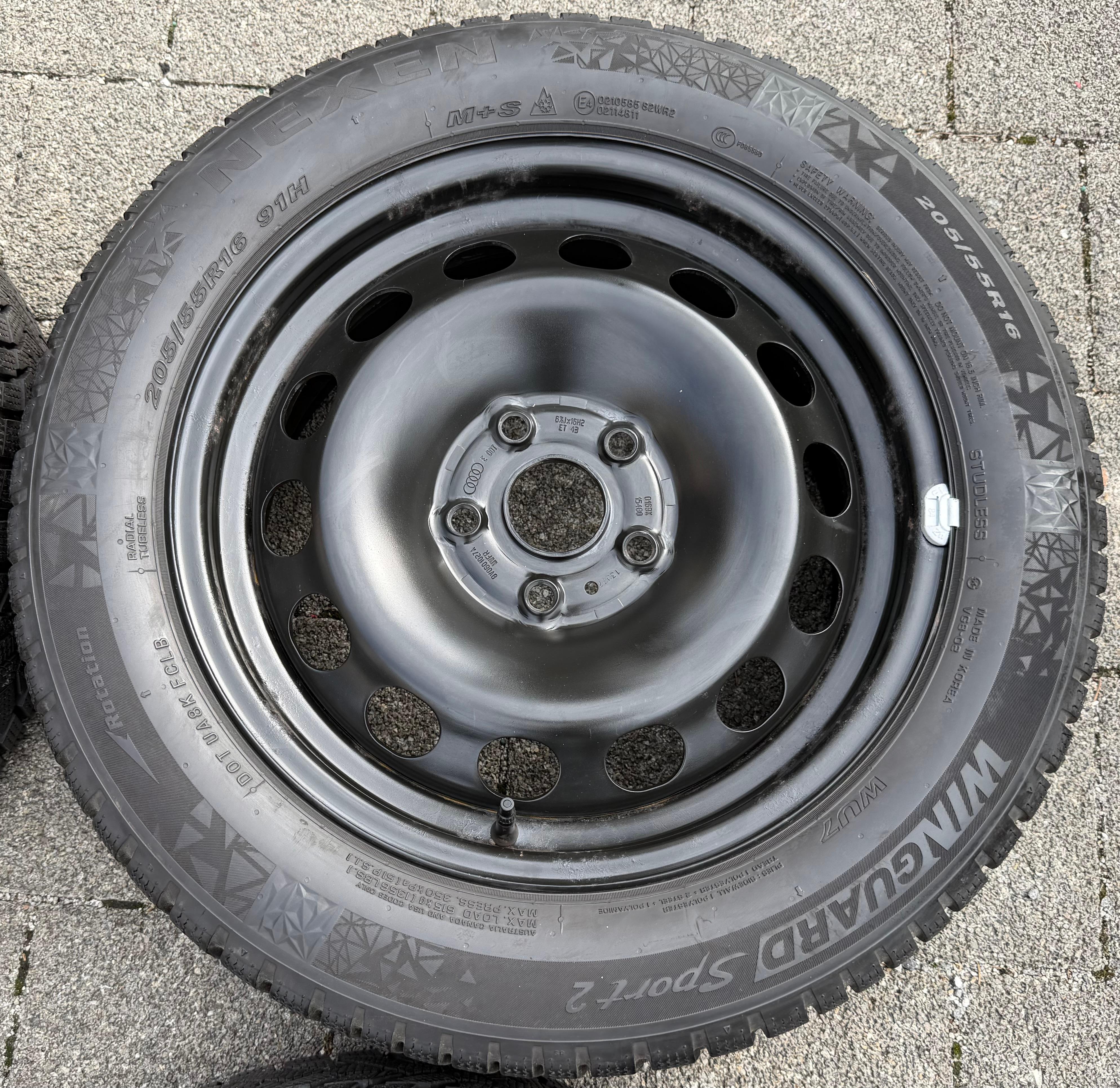 4 Winterräder Audi A3 8V Sportback Cabrio  205/55R16 91H Nexen 8V0601027A 2022
