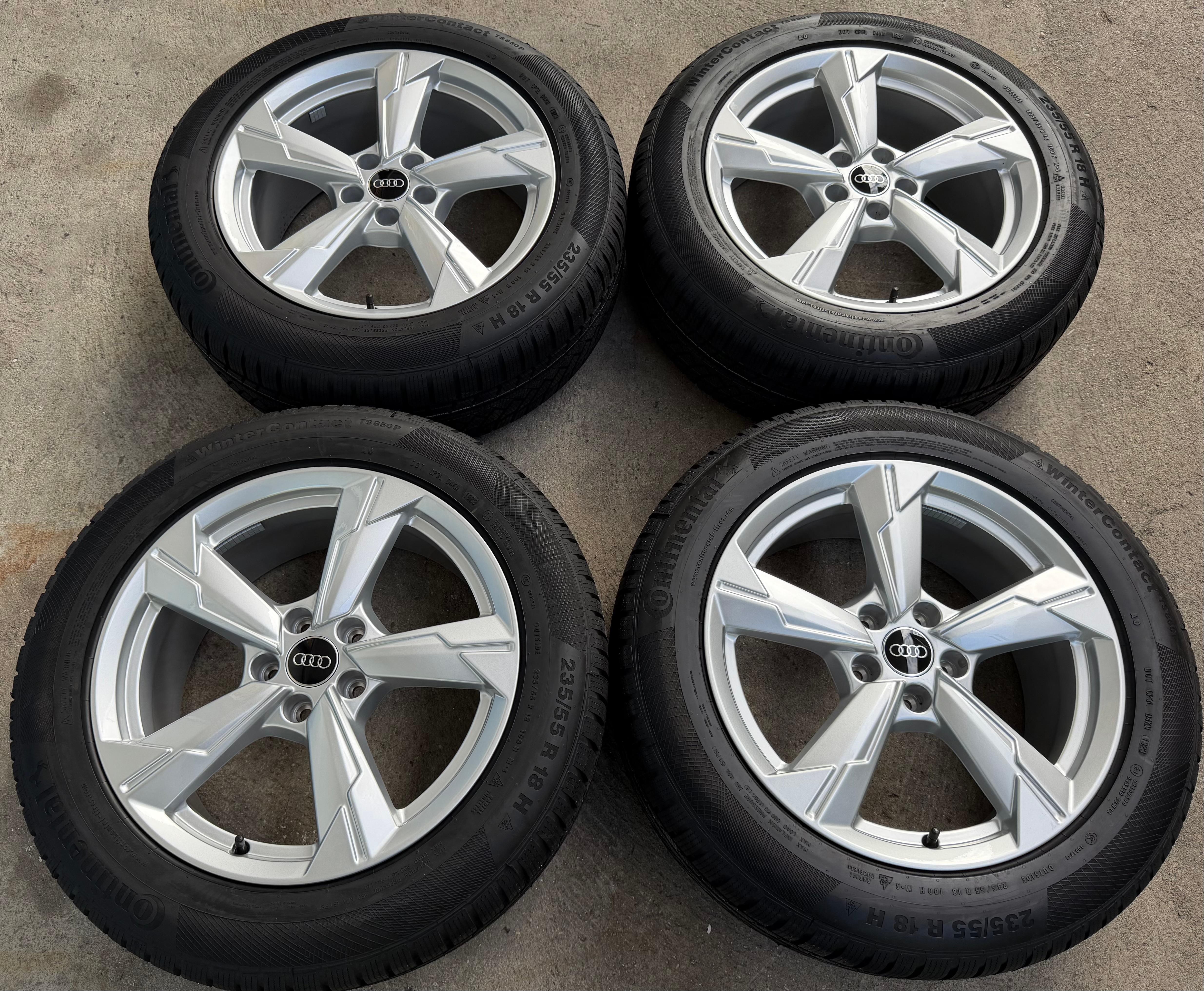 4 Original 18" Alu Winterräder Audi A6 Allroad 4K C8 4K0601025D 235/55R18 100H Continental NEU