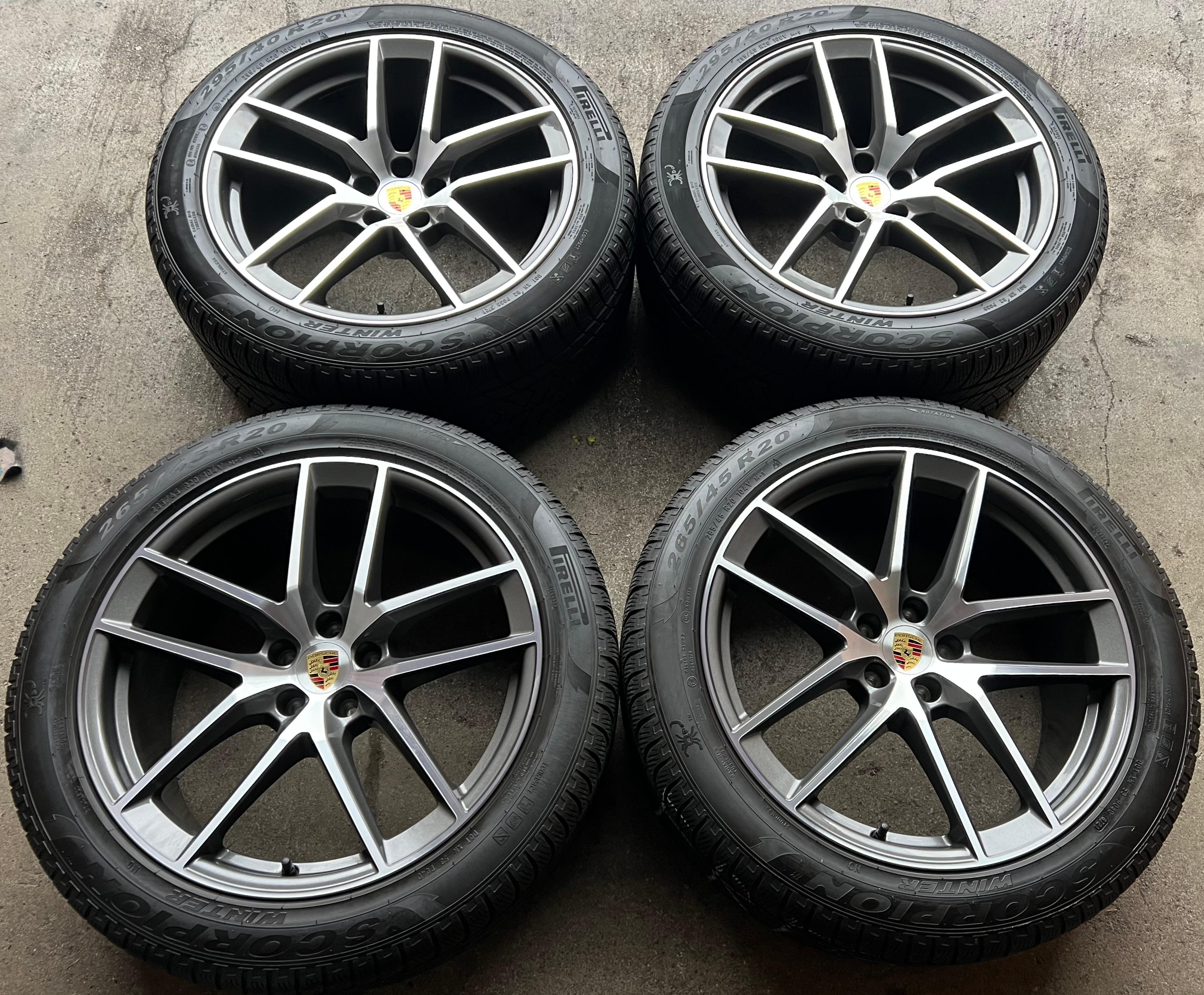4 ORIGINAL 20" ALU WINTERRÄDER PORSCHE MACAN 265/45R20 104V 295/40R20 106V RDKS