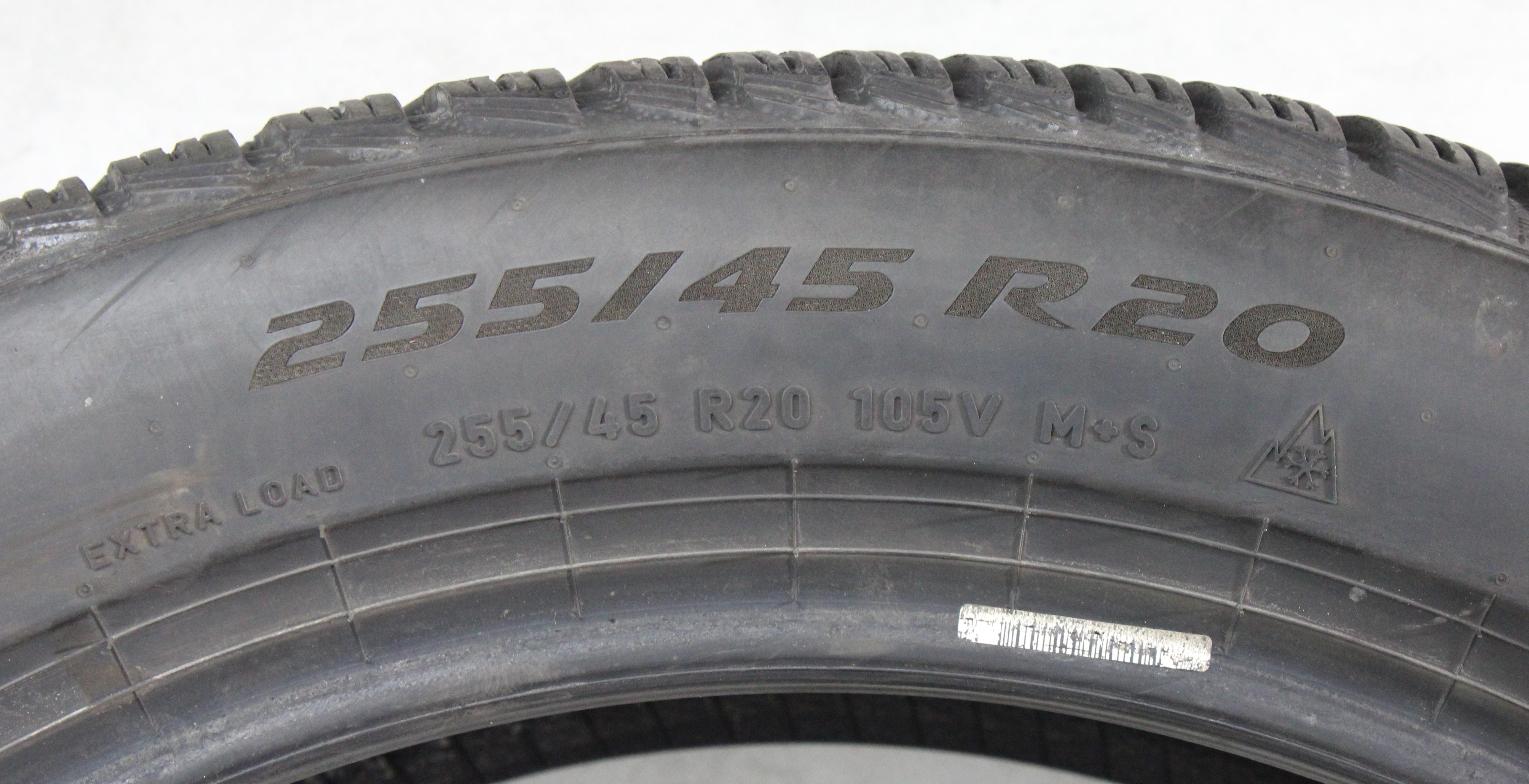 2 x 255/45R20 105V 2 x 285/40R20 108V Winterreifen Pirelli Pzero Winter 2* 6-6,5mm 2024 XL