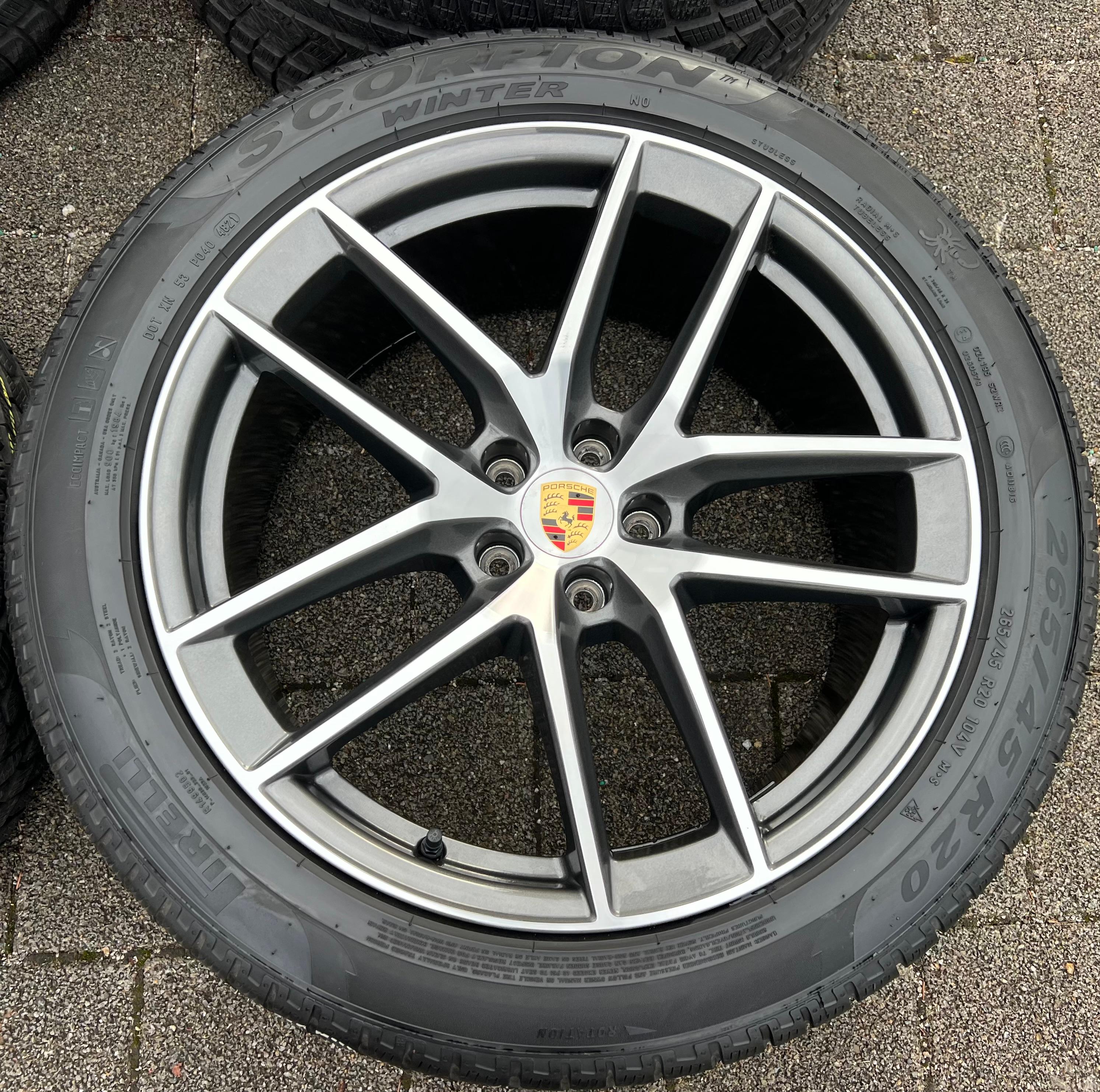 4 ORIGINAL 20" ALU WINTERRÄDER PORSCHE MACAN 265/45R20 104V 295/40R20 106V RDKS