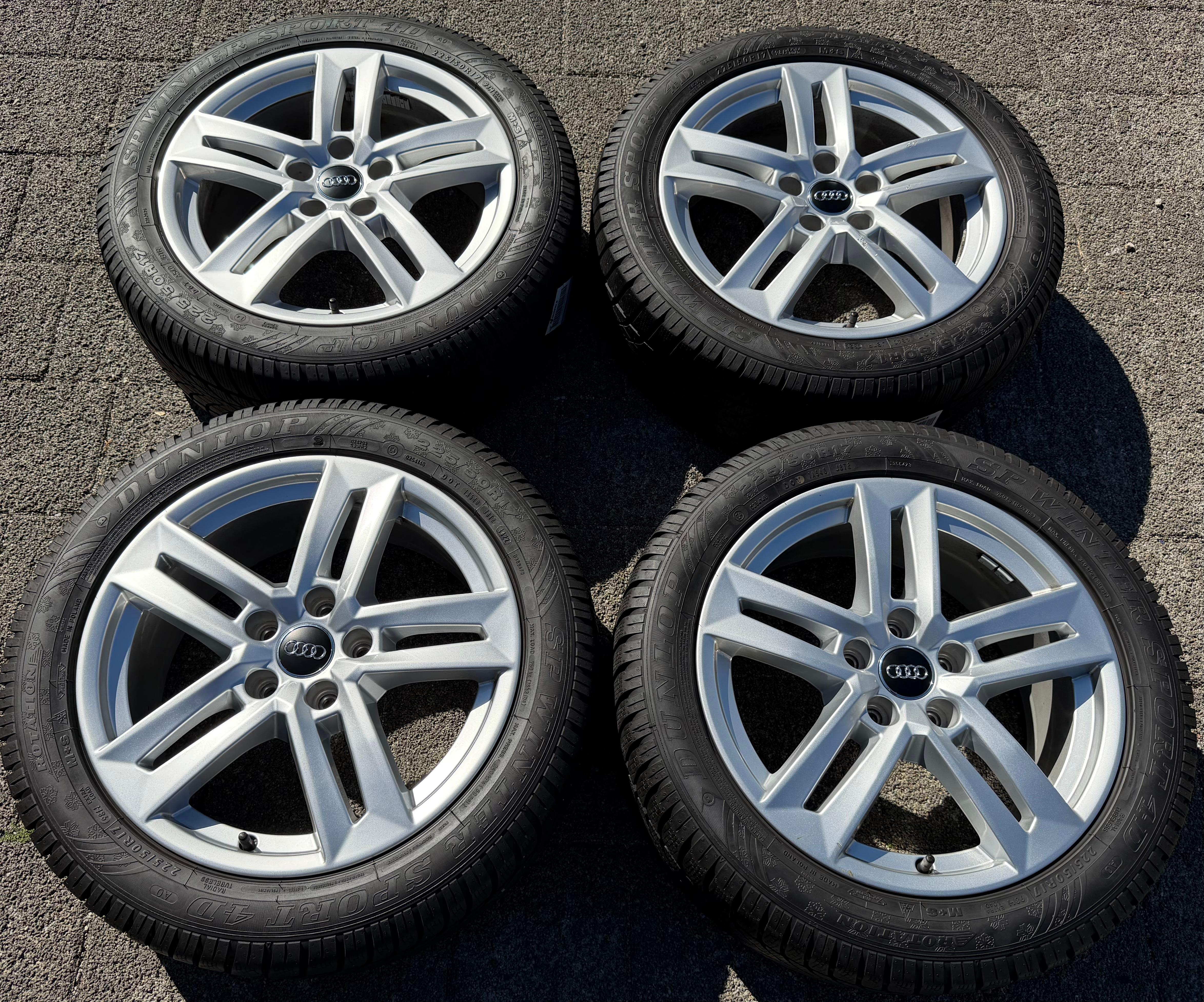 4 Original 17" Alu Winterräder Audi A4 B9 8W 8W0601025P 225/50R17 98H Dunlop 2022
