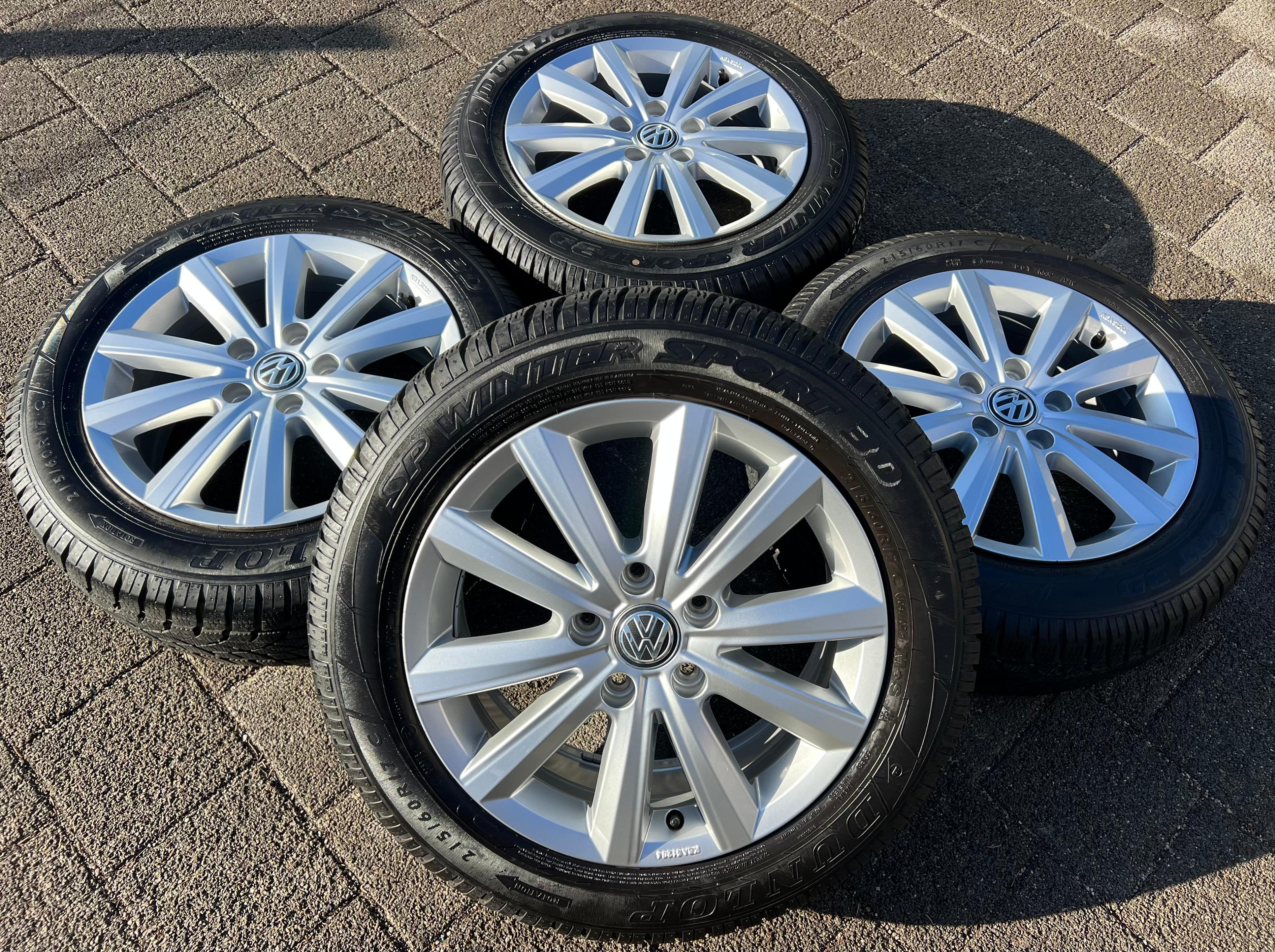 4 ORIGINAL ALU WINTERRÄDER 17" VW BUS T5 T6 T6.1 215/60R17C 104/102H DUNLOP 2021