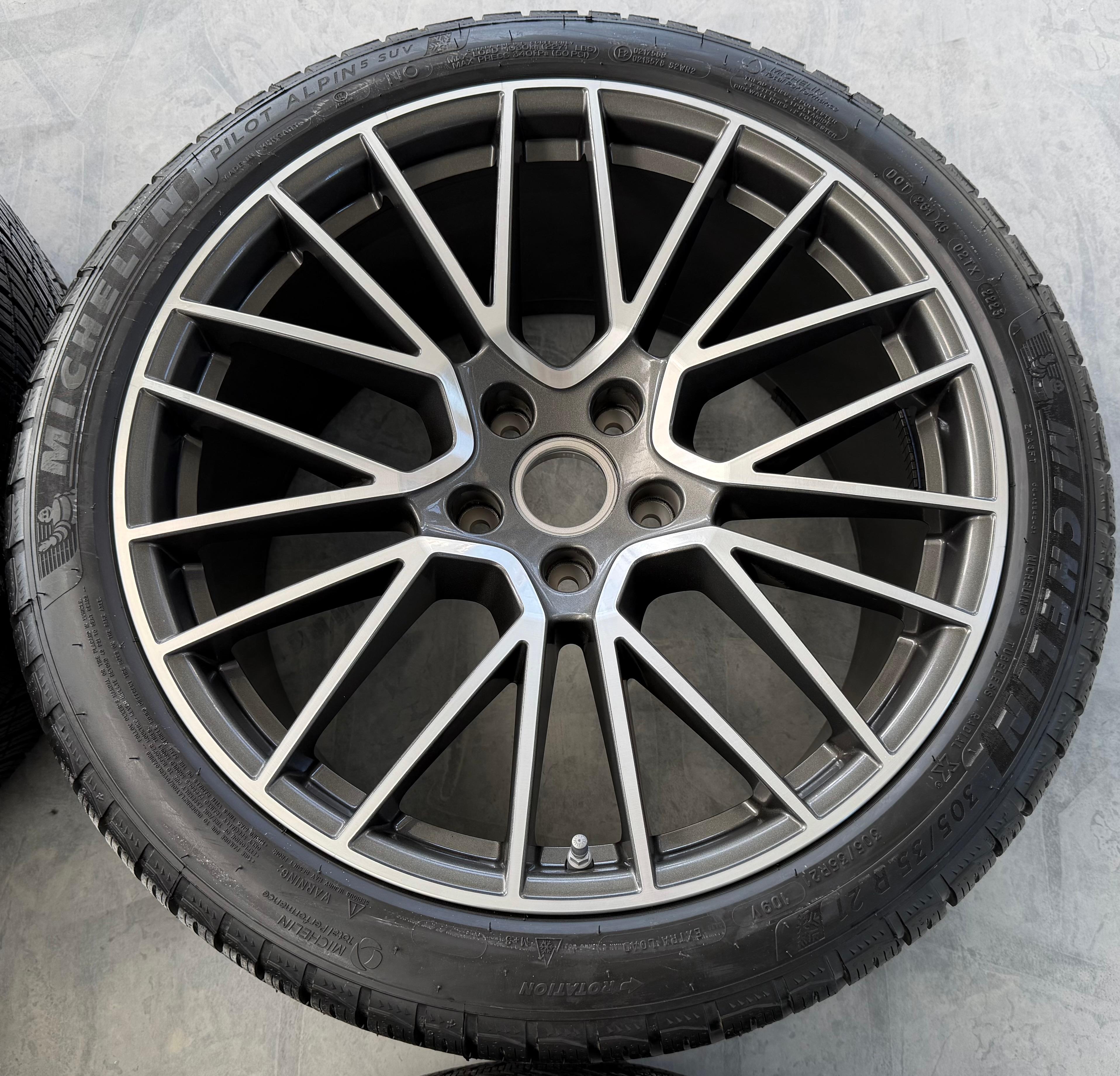 4 Original 21" Alu Winterräder Porsche Cayenne 9YA Michelin RDKS 9Y0601025BF 9Y3601025AC