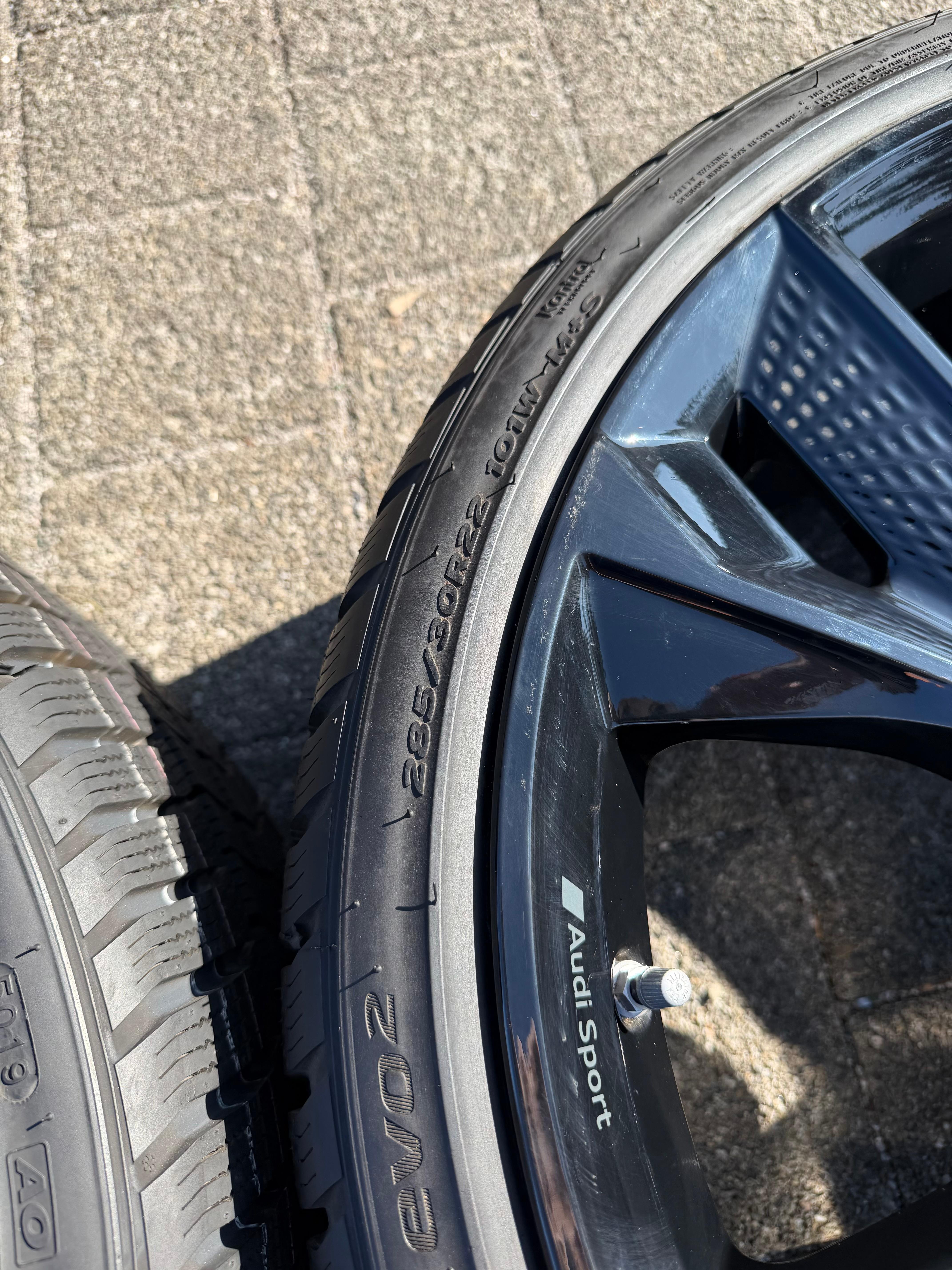 4 originele 22" aluminium winterwielen Audi RS6 4K RS7 4K0601025BC 285/30R22 101W HANKOOK