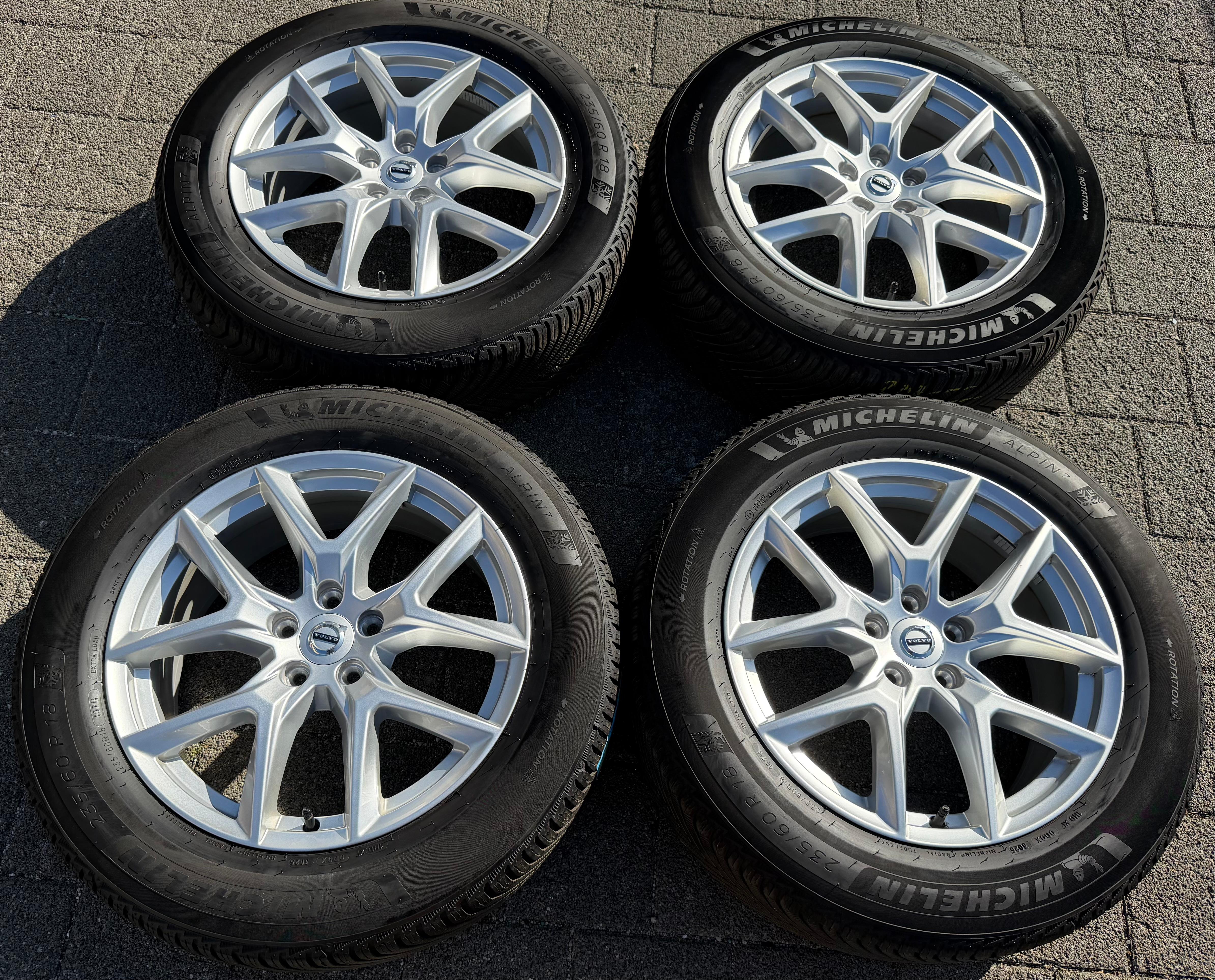 4 Original 18" Alu Winterräder Volvo XC60 II 31423851 235/60R18 107H Michelin 2025