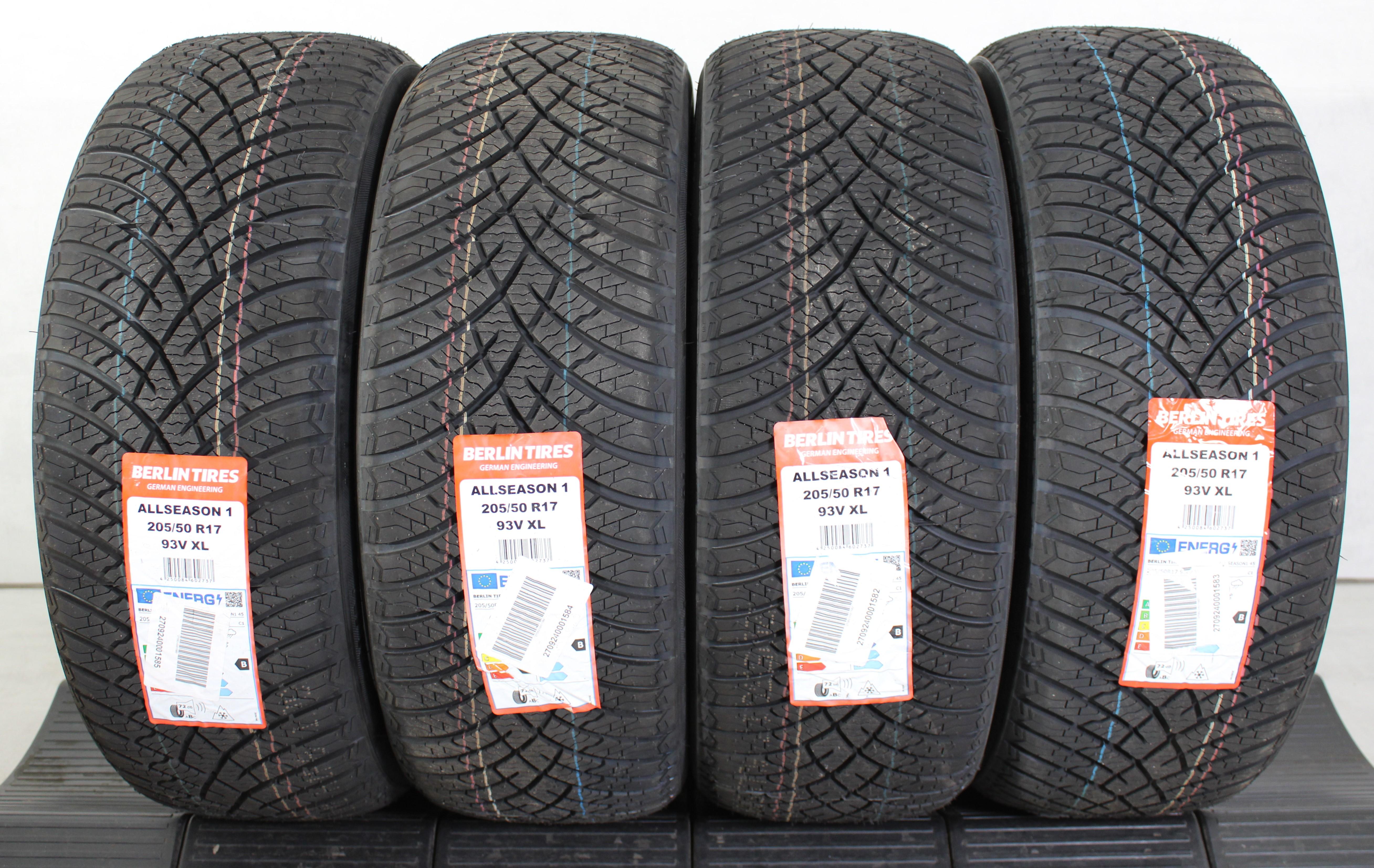 4 x 205/50R17 93V neumáticos para todas las estaciones Berlin Tires All Season 1 2024 NUEVO
