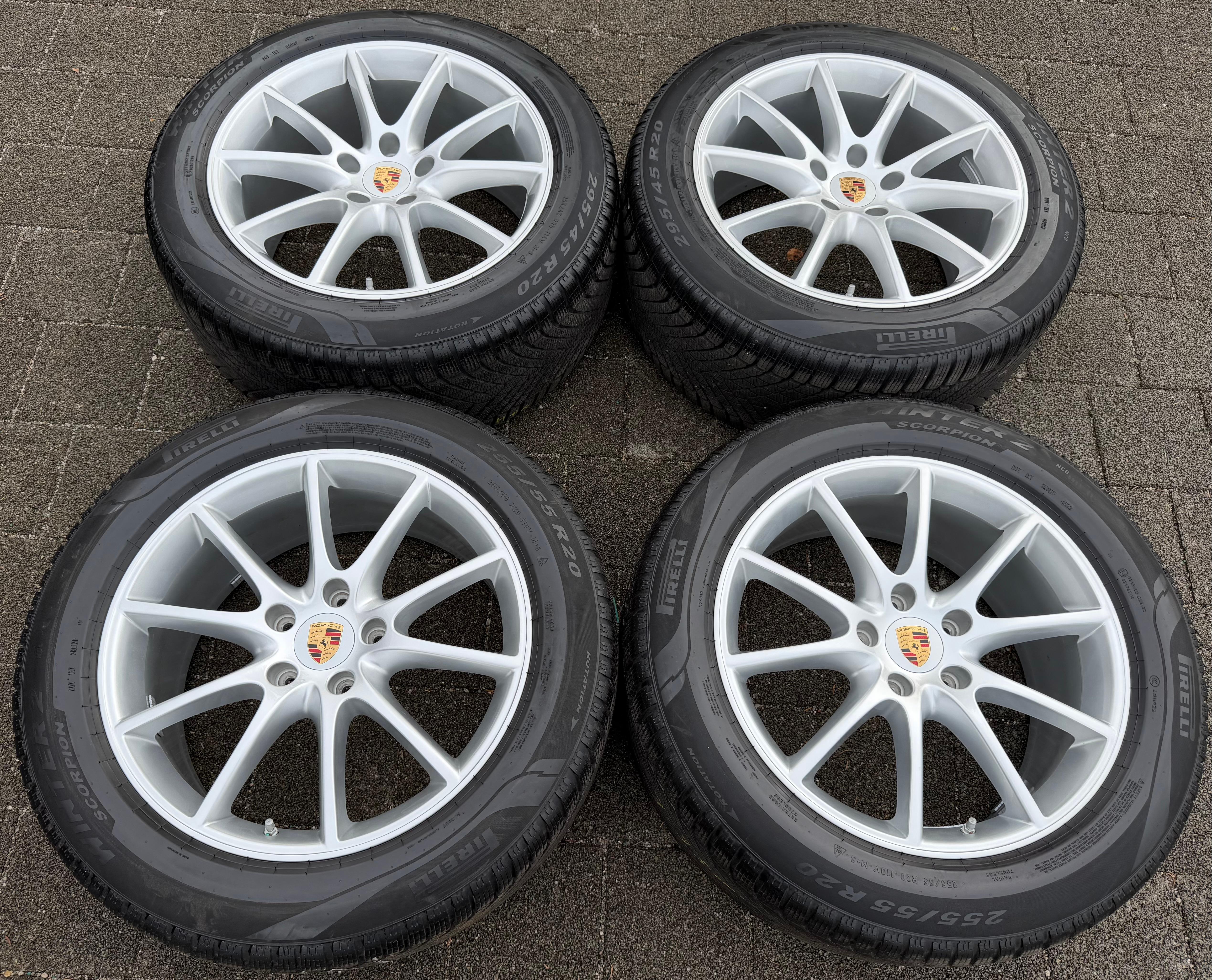 4 ruedas de invierno de aluminio originales de 20" para Porsche Cayenne II E3 9YA 9Y0601025CT 9Y0601025DA