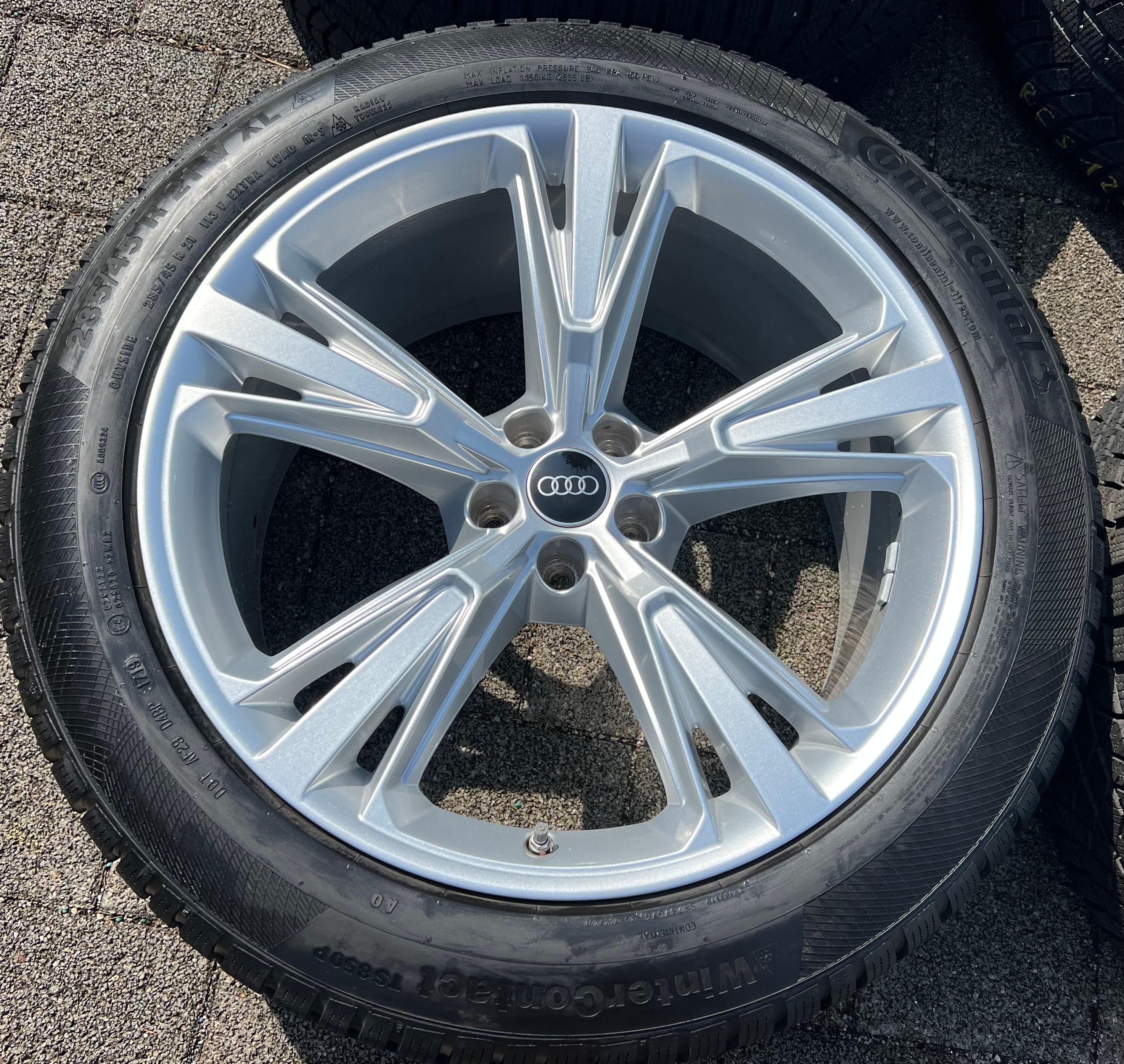 4 ORIGINAL 21" ALU WINTERRÄDER AUDI Q8 SQ8 4M 4M8601025H 285/45R21 113V CONTINENTAL FREIHAUS