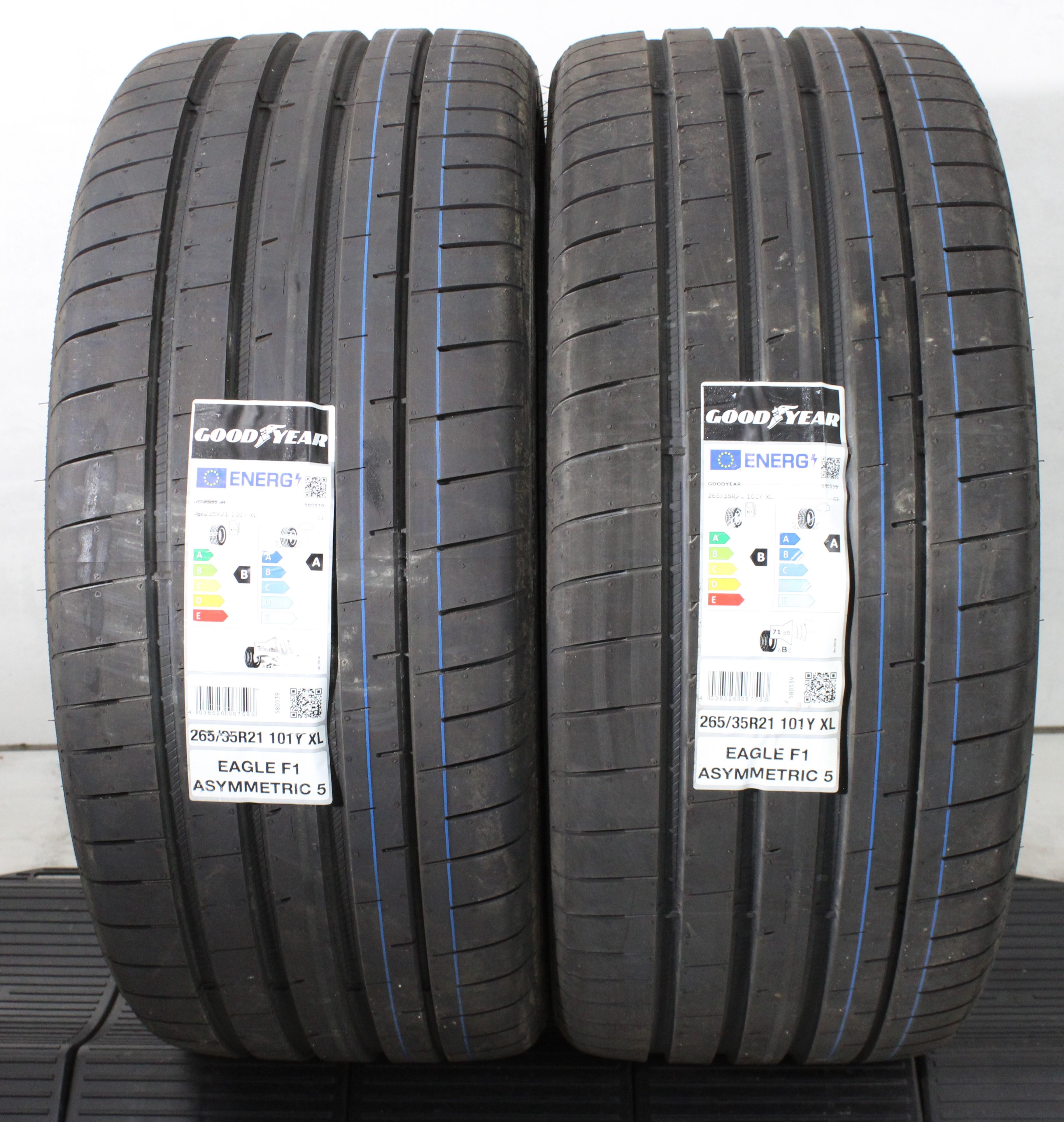 2 neumáticos de verano Goodyear Eagle F1 Asymmetric 5 NFO 2022 XL, 265/35R21 101Y