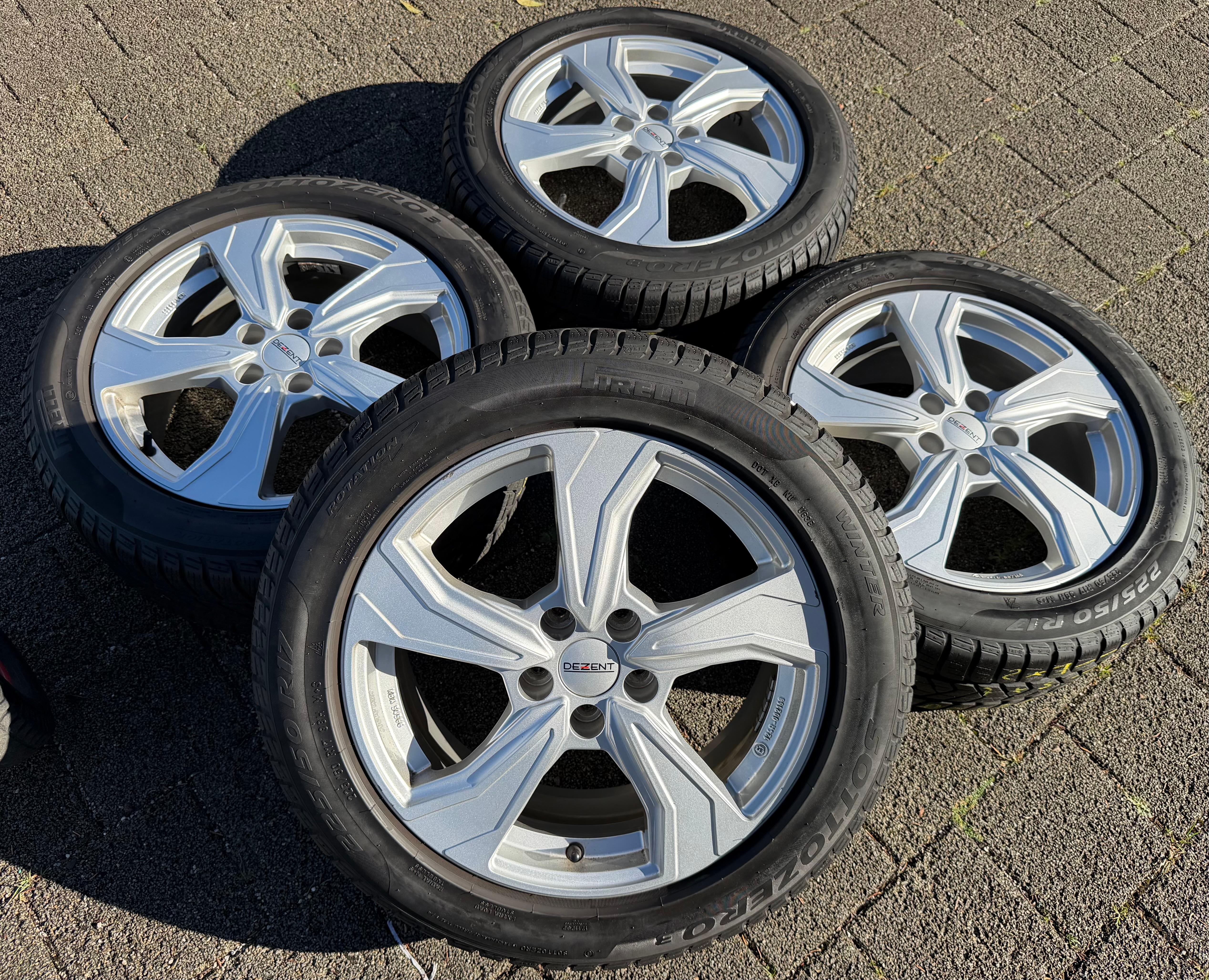 4 Alu 17" Winterräder Volvo S60 V60 V60 Cross Country S80 225/50R17 98H Pirelli