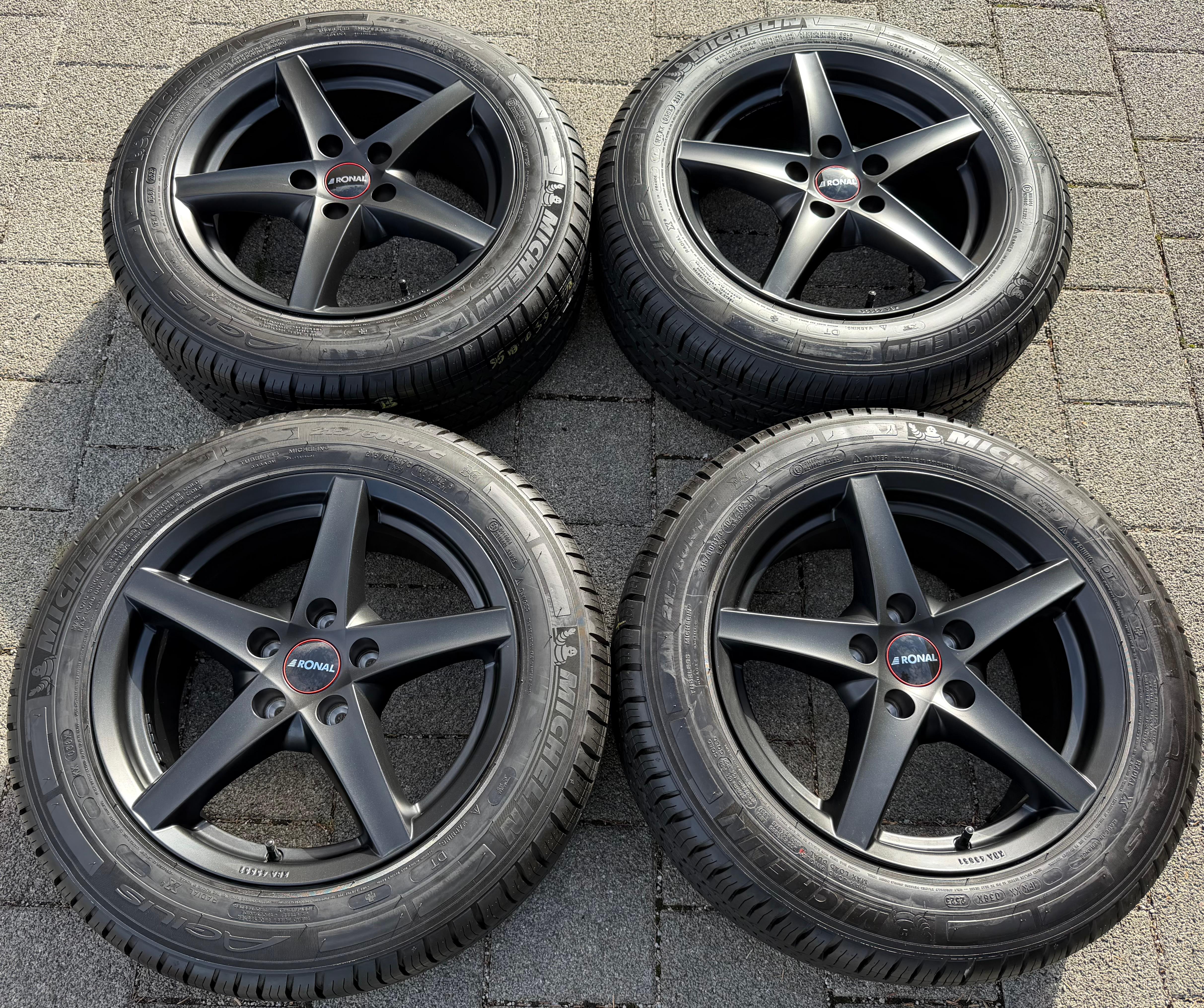 4 Ronal Alu 17" Sommerräder VW BUS T5 T6 T6.1 215/60R17C 104/102H Michelin Agilis 2023