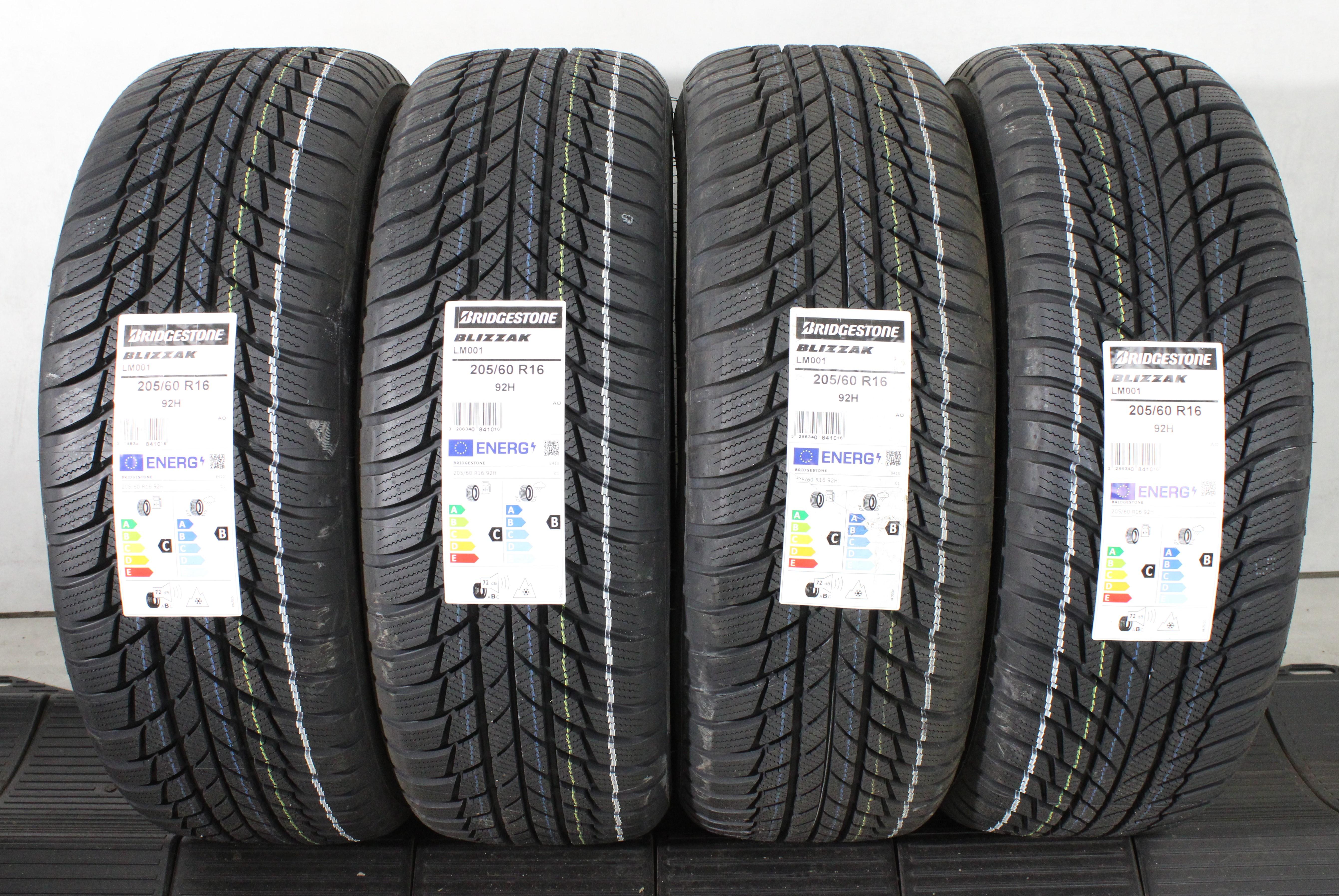 4 pneus hiver Bridgestone Blizzak LM001 AO 2024 92H, 205/60R16, neufs