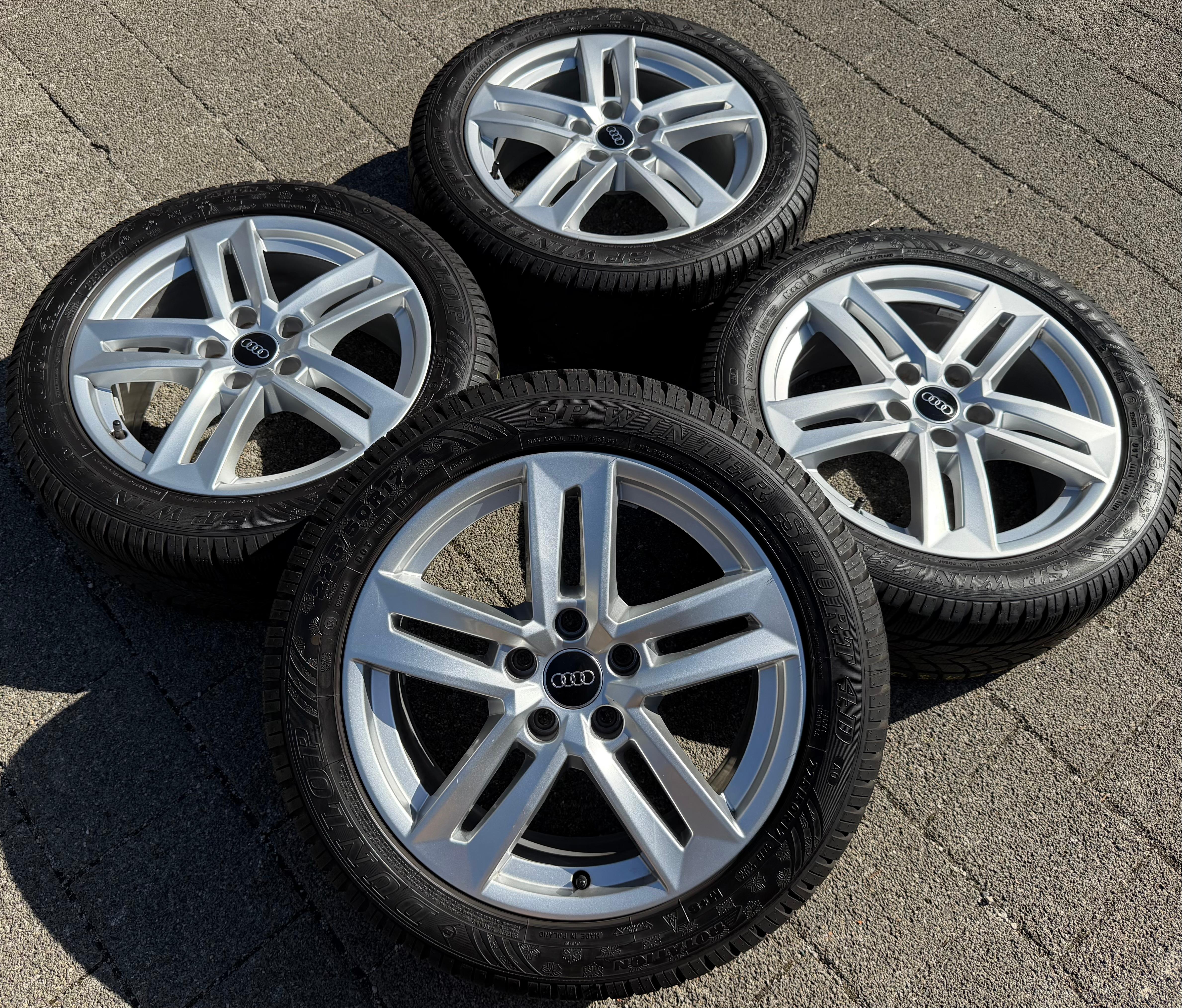 4 Original 17" Alu Winterräder Audi A4 B9 8W 8W0601025P 225/50R17 98H Dunlop 2022