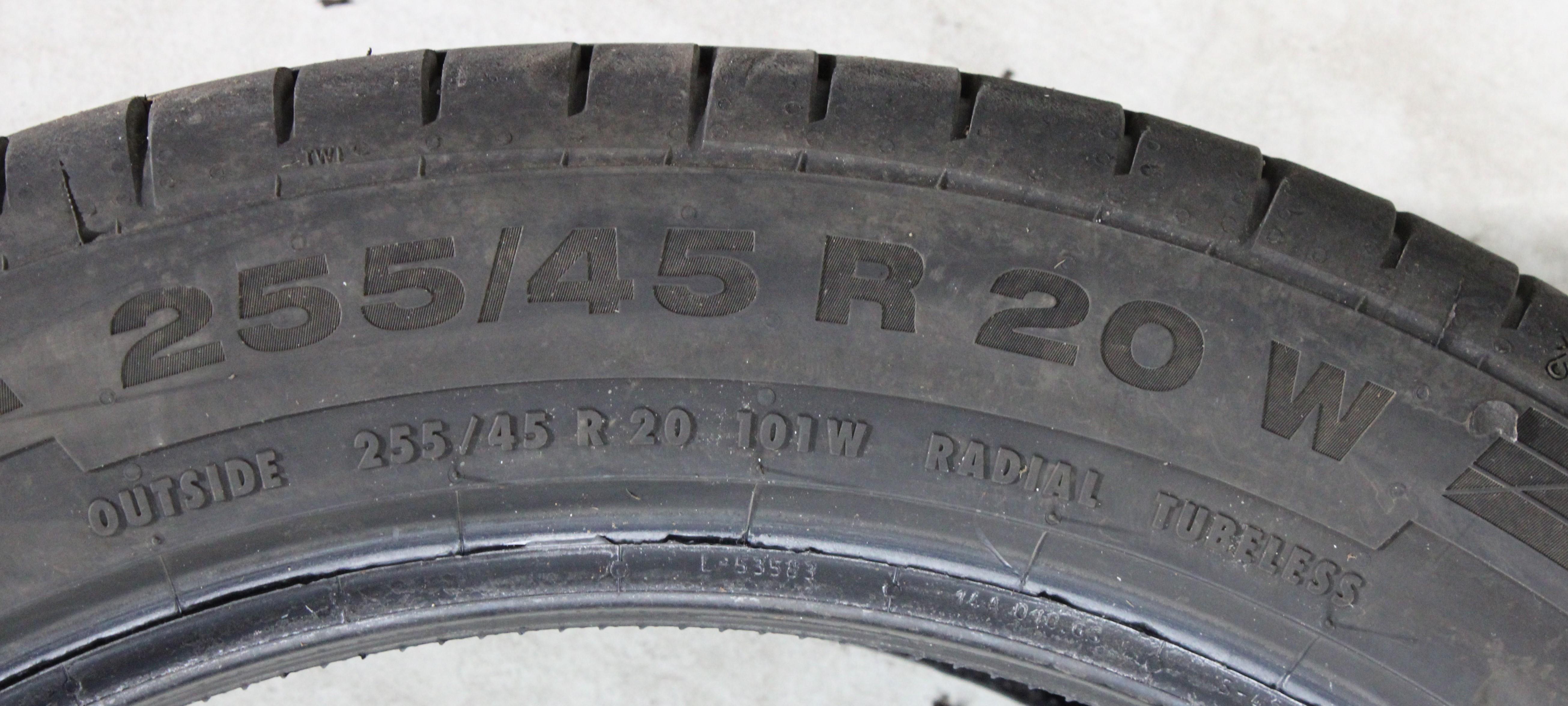 1 neumático de verano Continental Sport Contact 5 AO, 255/45R20, 101W, 5-5,5 mm, 2022