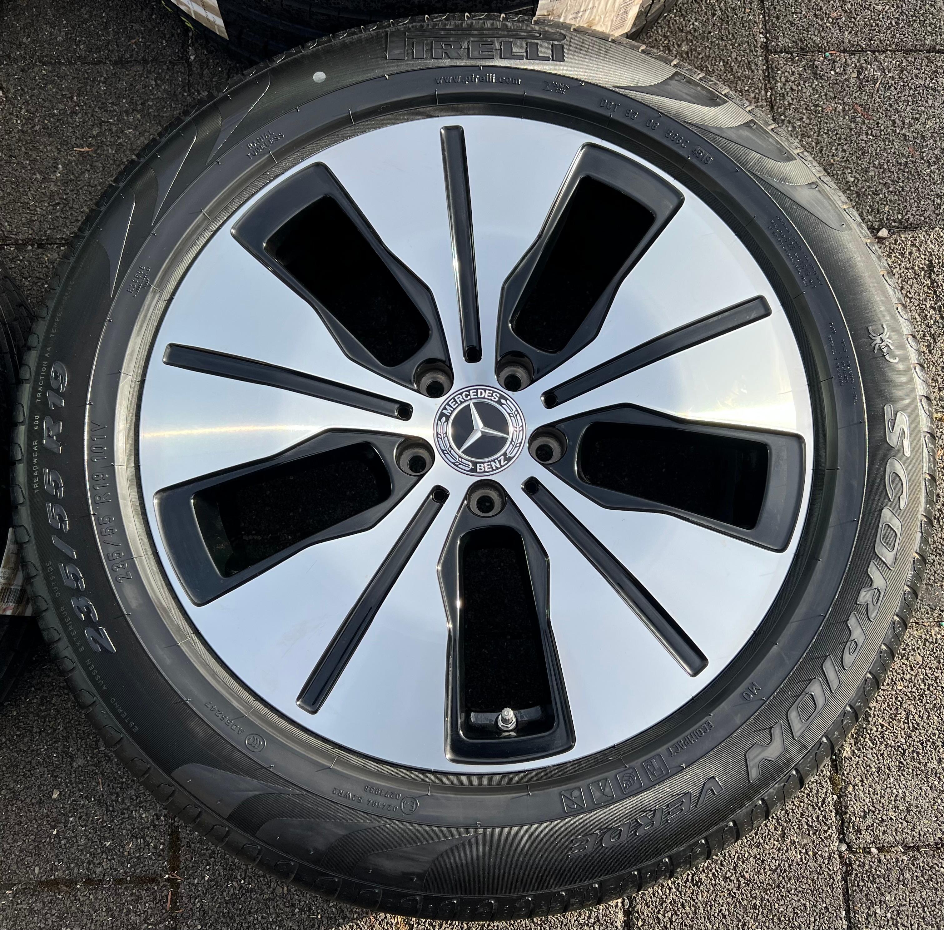 4 ROUES D'ÉTÉ ORIGINALES 19" EN ALUMINIUM MERCEDES EQC N293 235/55R19 101V 255/50R19 103V FRANCO DOMICILE