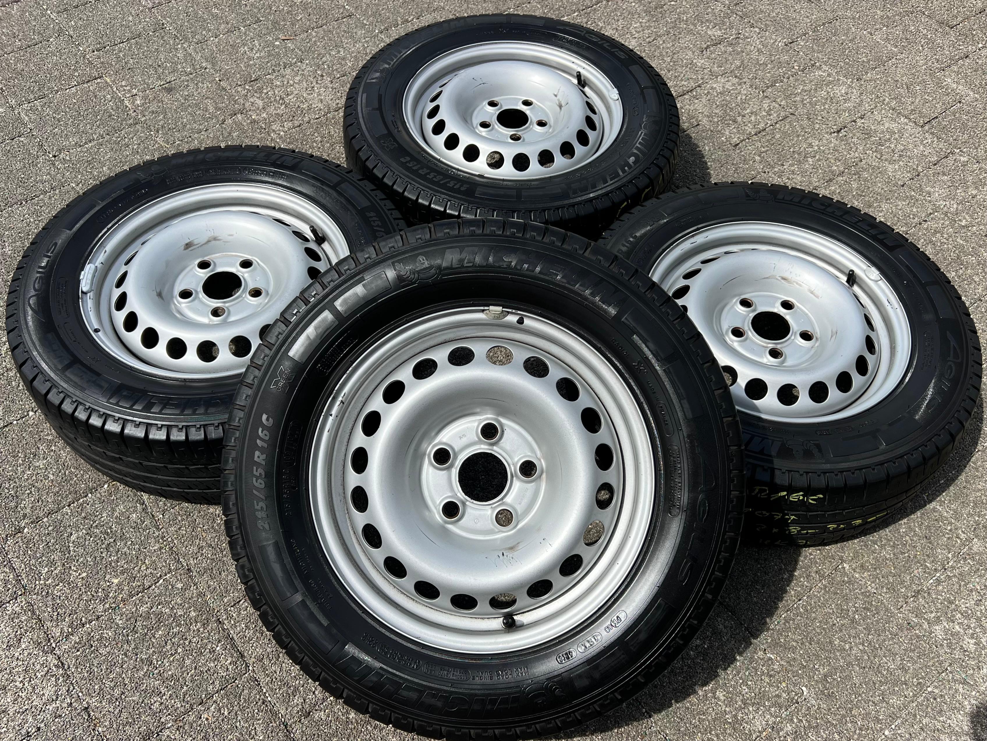 4 SOMMERRÄDER VW BUS T5 T6 215/65R16C 109/107T MICHELIN 6,5x16 ET51 2018 FREIHAUS