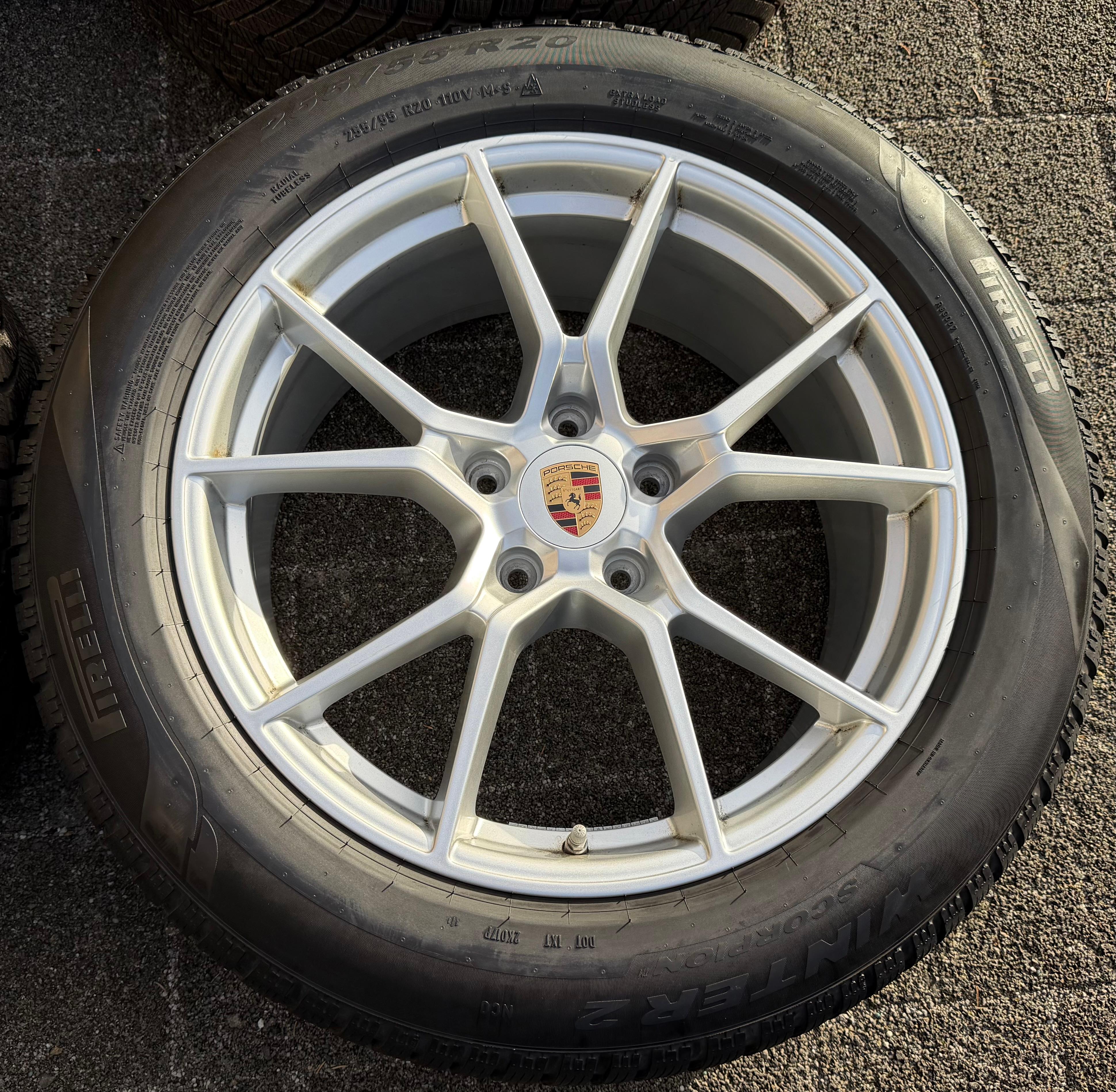 4 ruedas de invierno de aleación originales de 20" para Porsche Cayenne II E3 9YA 9Y0601025CB 9Y0601025CC