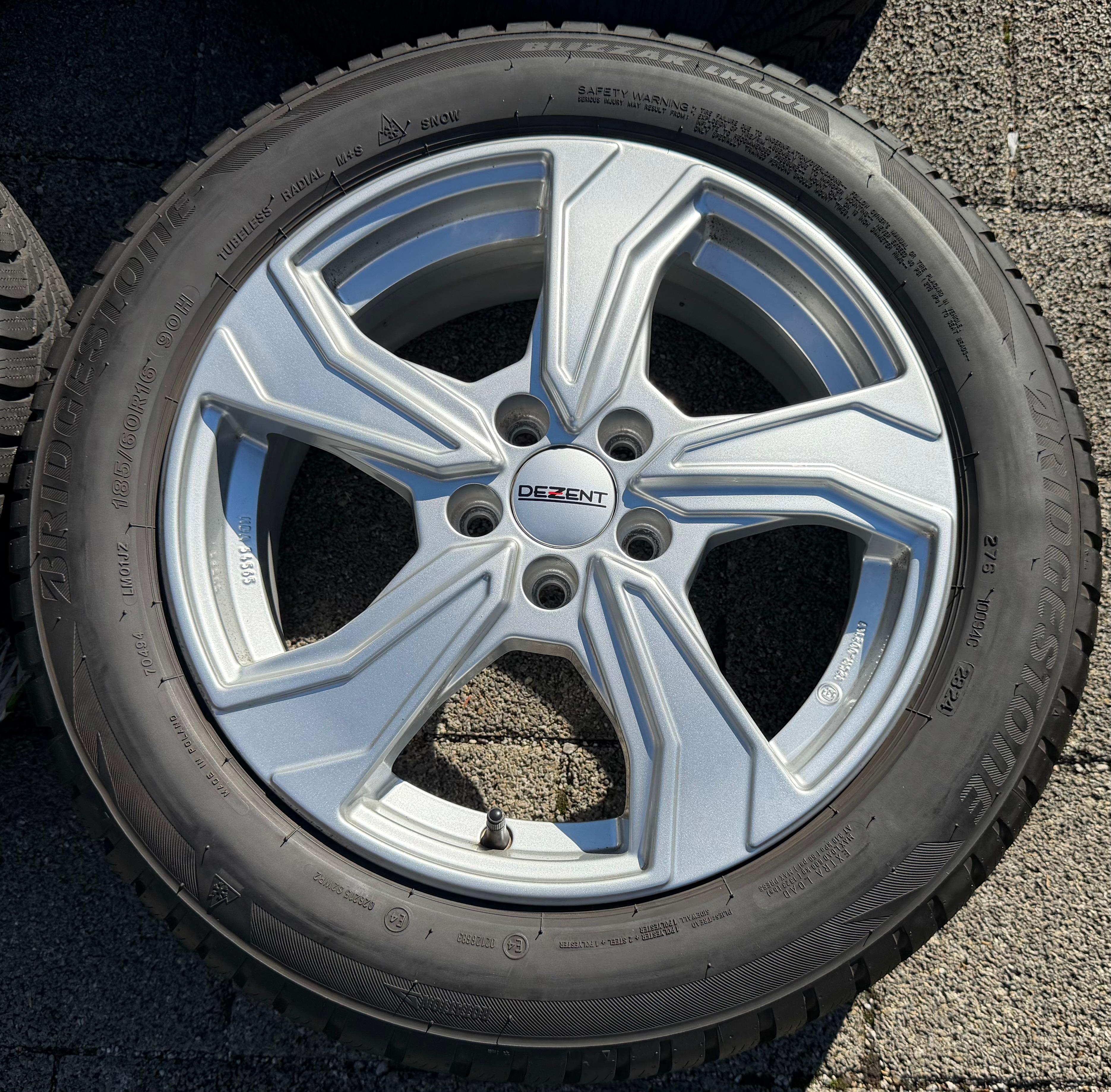 4 roues hiver en alliage Seat Arona Ibiza KJ Skoda Fabia PJ VW Polo AW 185/60R16 86H