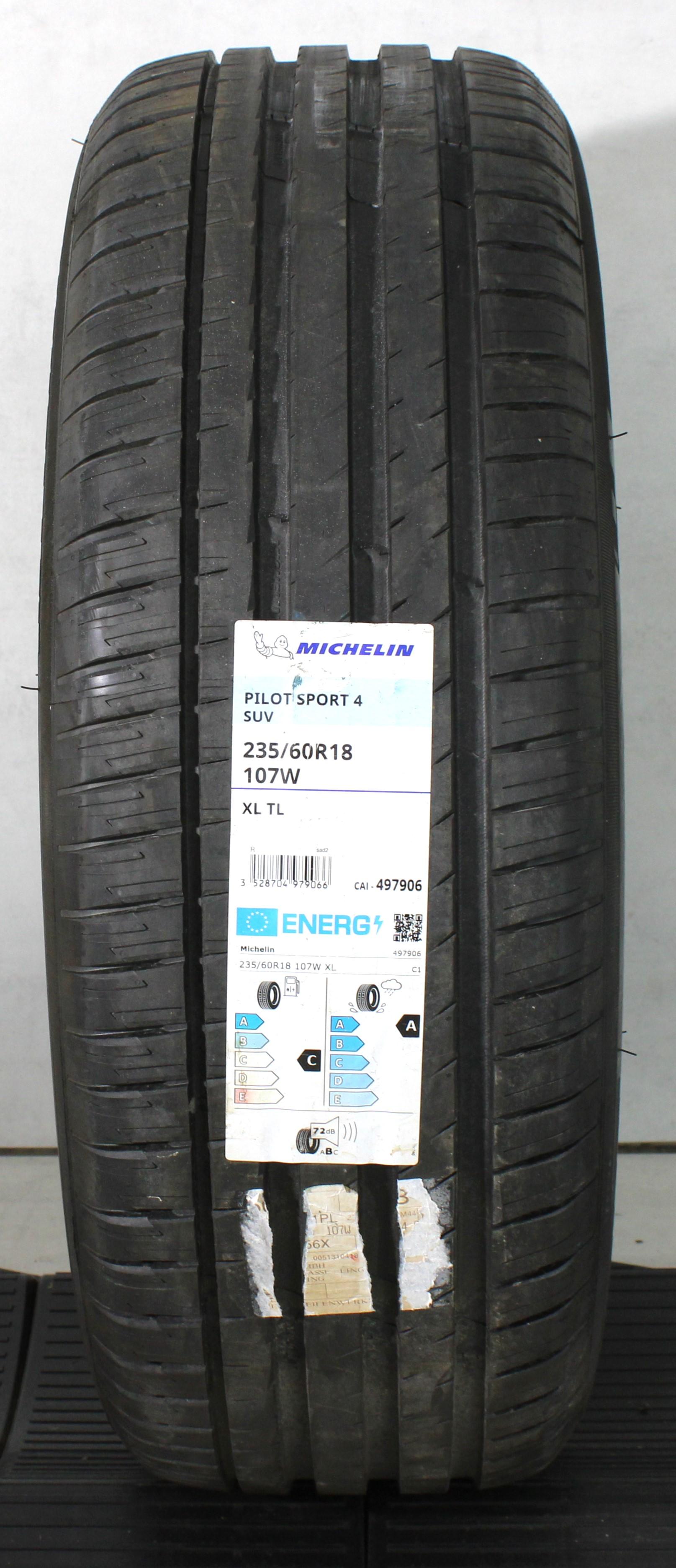 1 x 235/60R18 107W Sommerreifen Michelin Pilot Sport 4 SUV 2024 XL NEU
