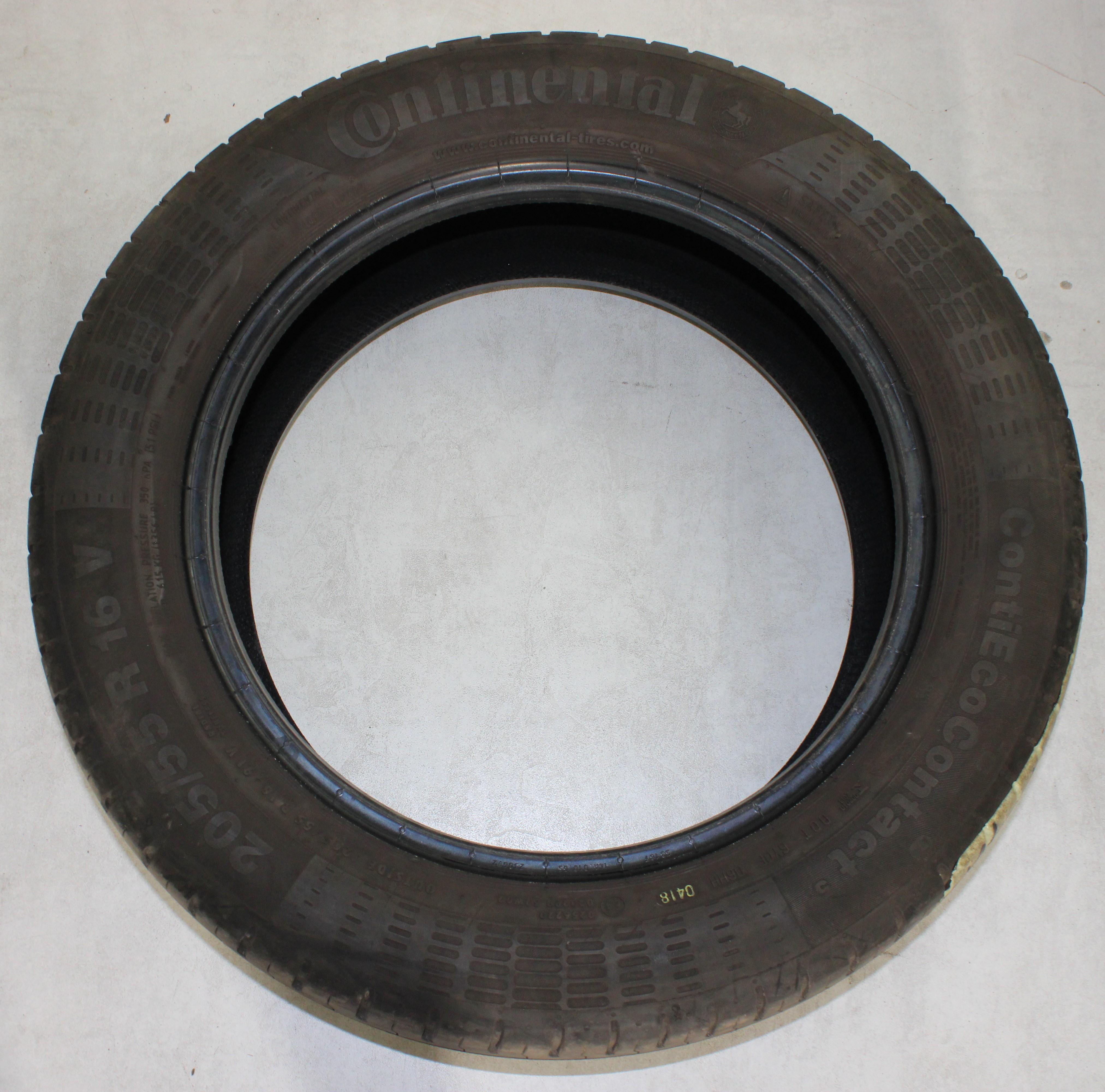 4 x 205/55R16 91V Sommerreifen Continental Eco Contact 5 5,5-6mm 2018