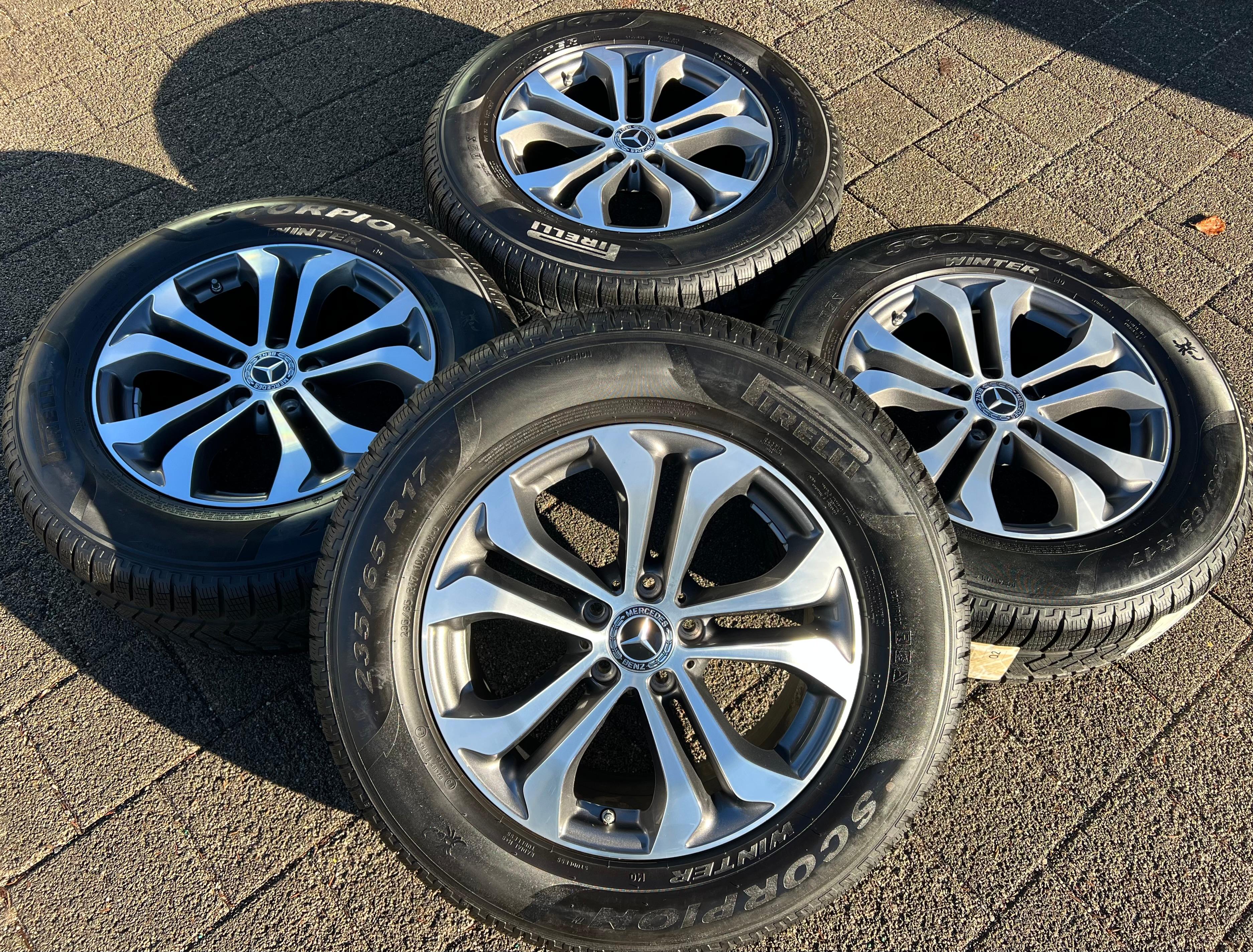 4 ORIGINAL 17" ALU WINTERRÄDER MERCEDES GLC X253 W253 RDKS 235/65R17 104H