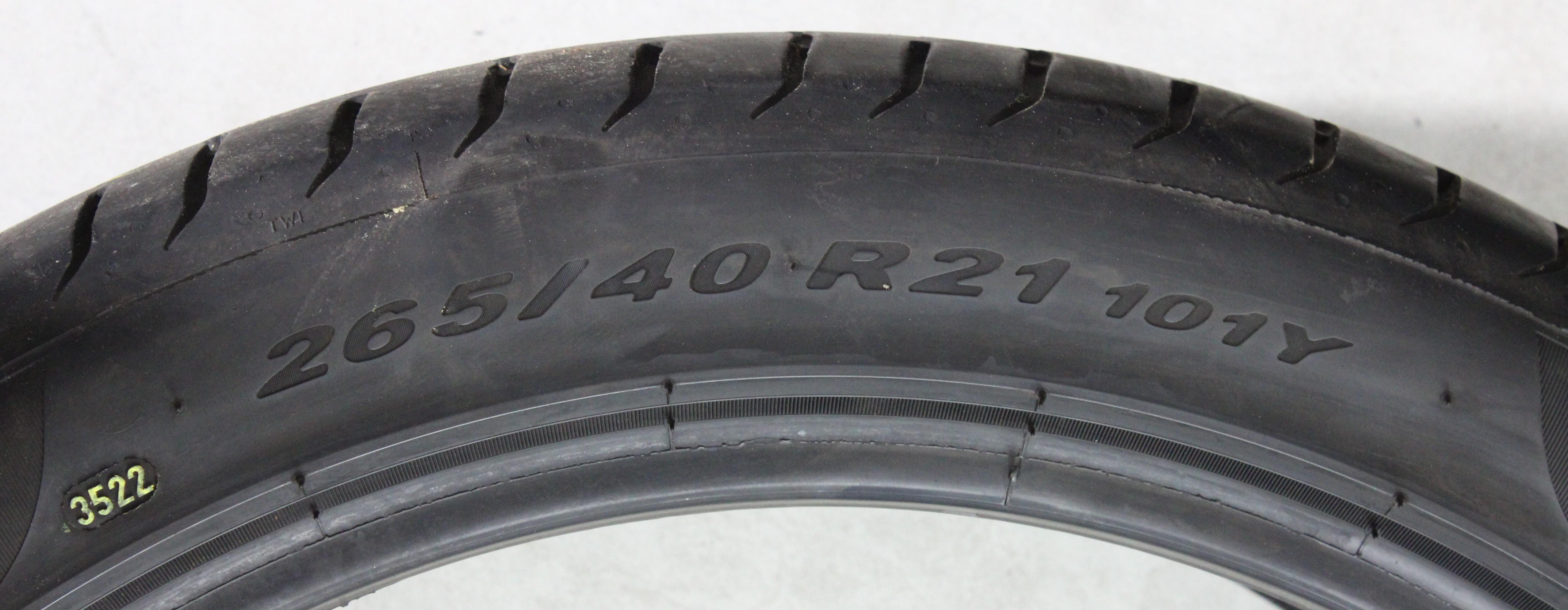 2 pneumatici estivi Pirelli P Zero N0 265/40R21 101Y, 5,5-6 mm, 2022