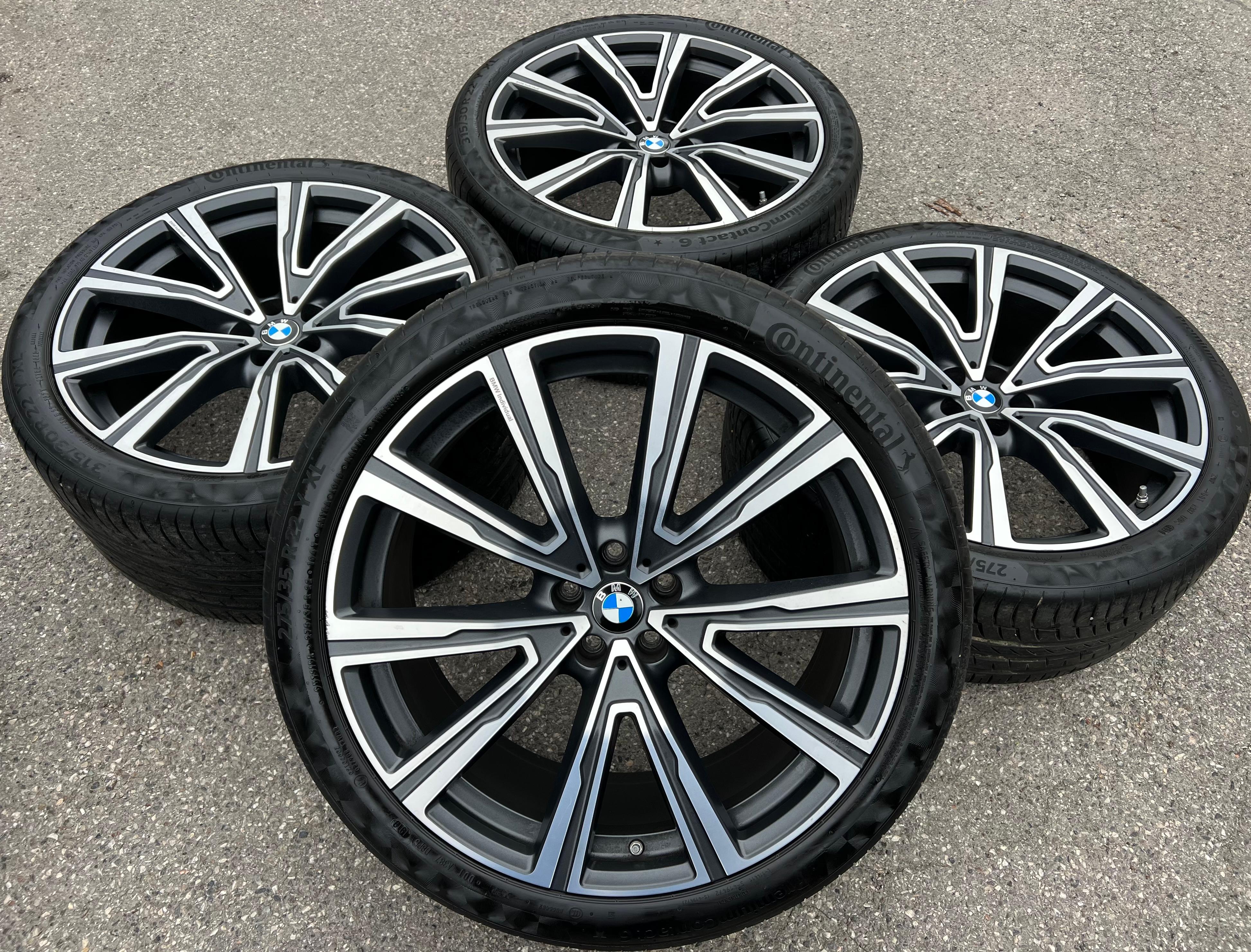 4 ORIGINELE 22 ALU ZOMERWIELEN BMW X5 G05 X6 G06 STIJLING 746i 8072000 8072001 RDK