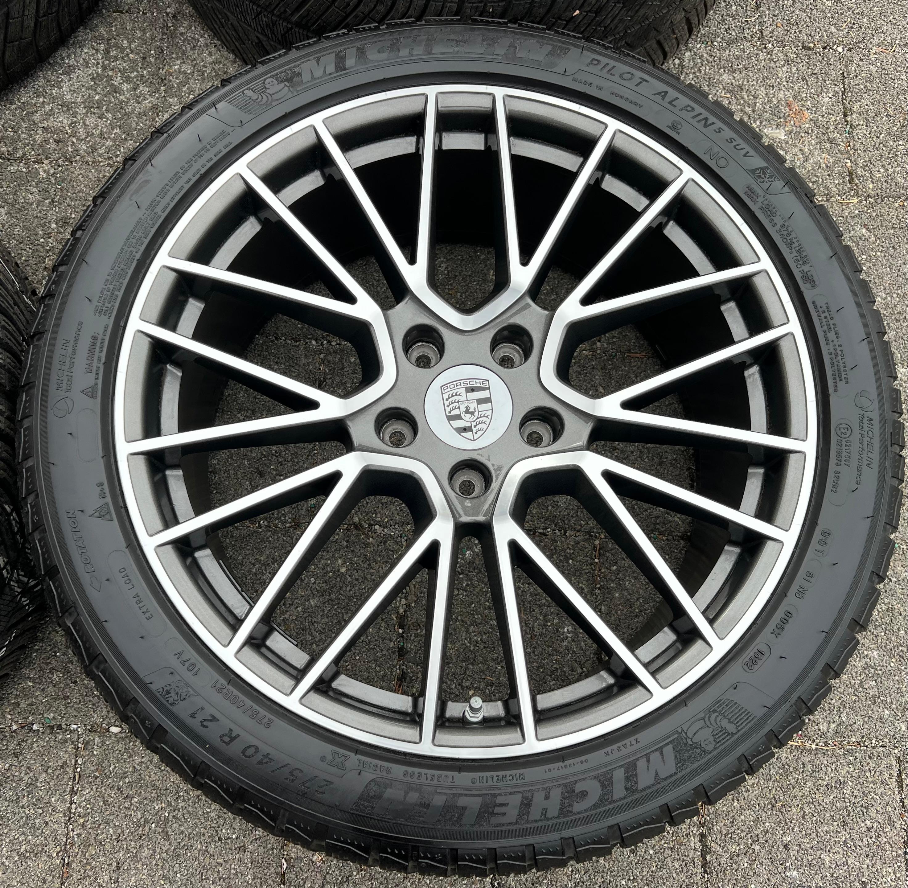 4 RUEDAS DE INVIERNO DE ALUMINIO ORIGINALES DE 21" PARA PORSCHE CAYENNE 9YA MICHELIN RDKS ENVÍO GRATUITO