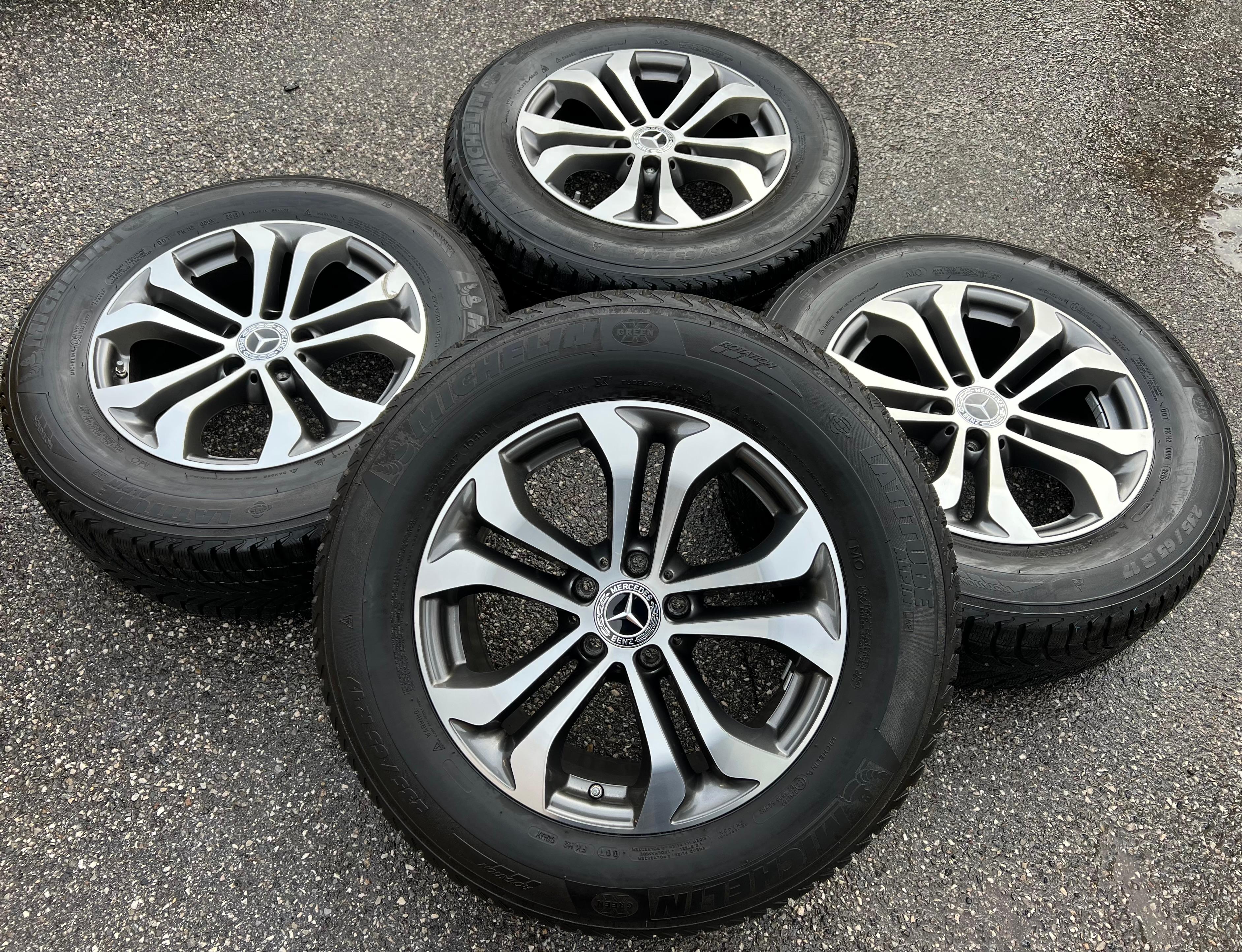 4 ORIGINELE 17" ALUMINIUM WINTERWIELEN MERCEDES GLC-KLASSE 204X X253 235/65R17 104H RDKS