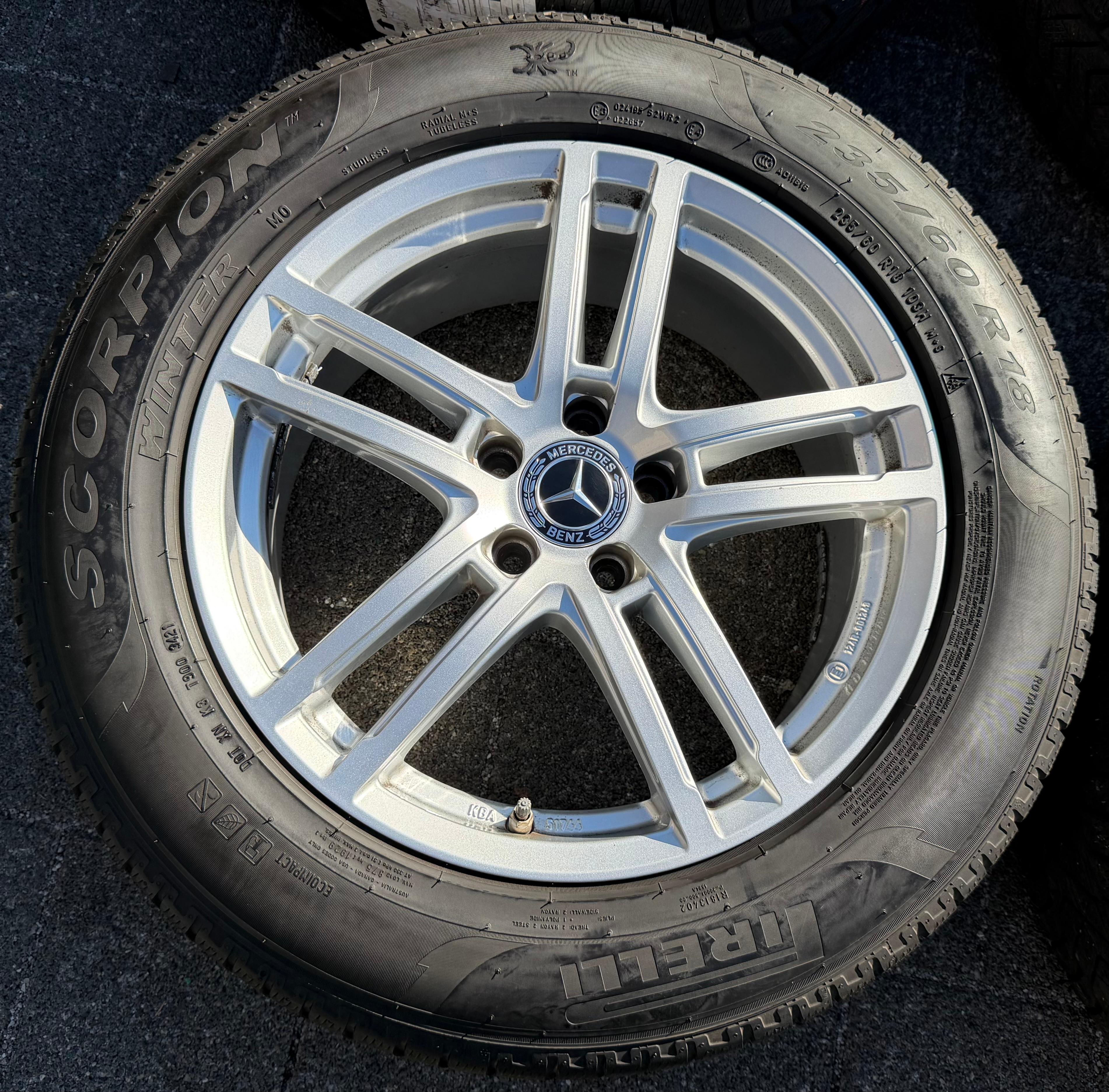 4 Alu 18" Winterräder Mercedes GLC X204 W253 235/60R18 103H 2021 RDKS Pirelli