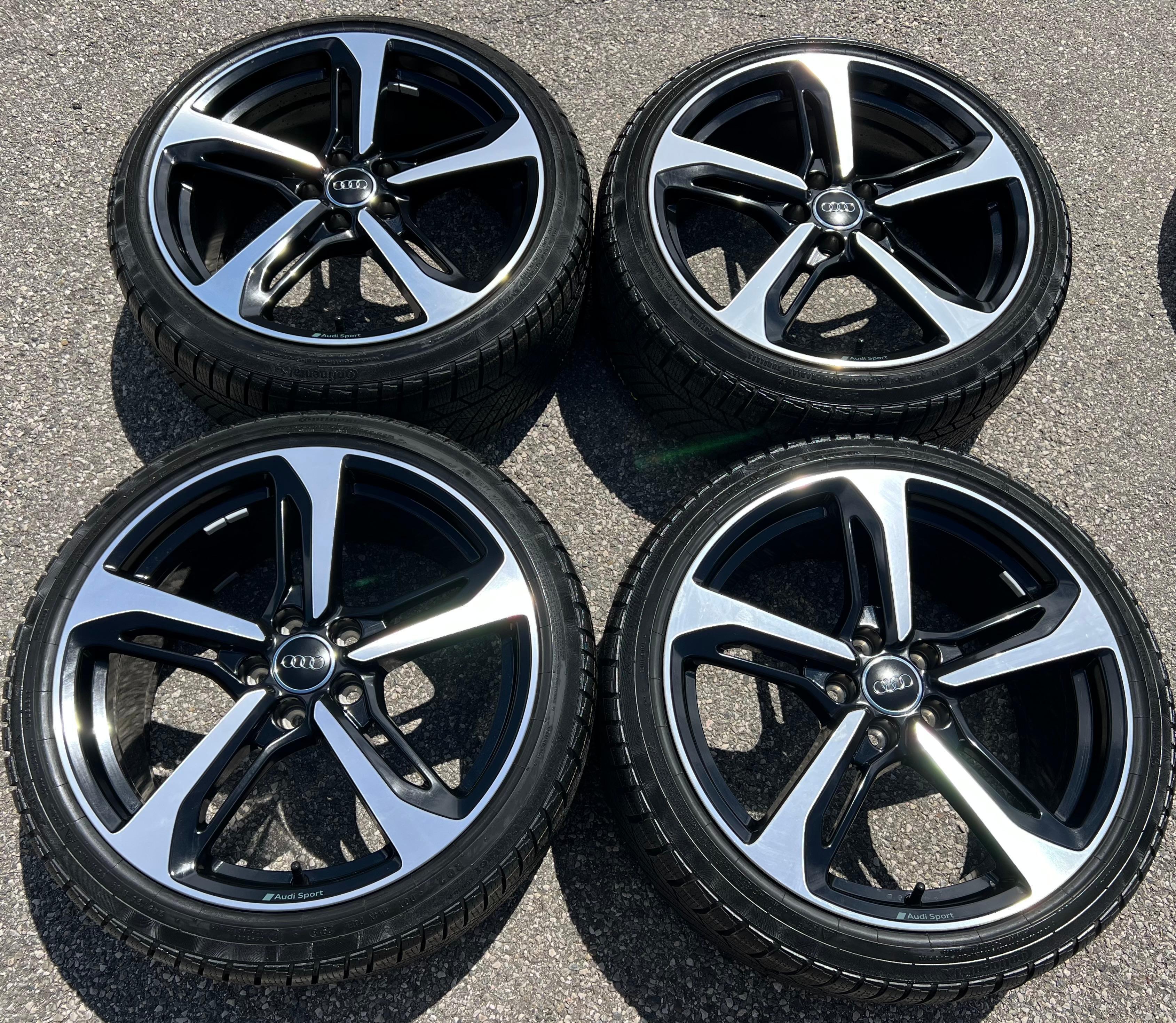 4 ORIGINAL 19" ALU WINTERRÄDER AUDI TT TTS 8S 8S0601025BD 9x19 ET52 CONTINENTAL 2018