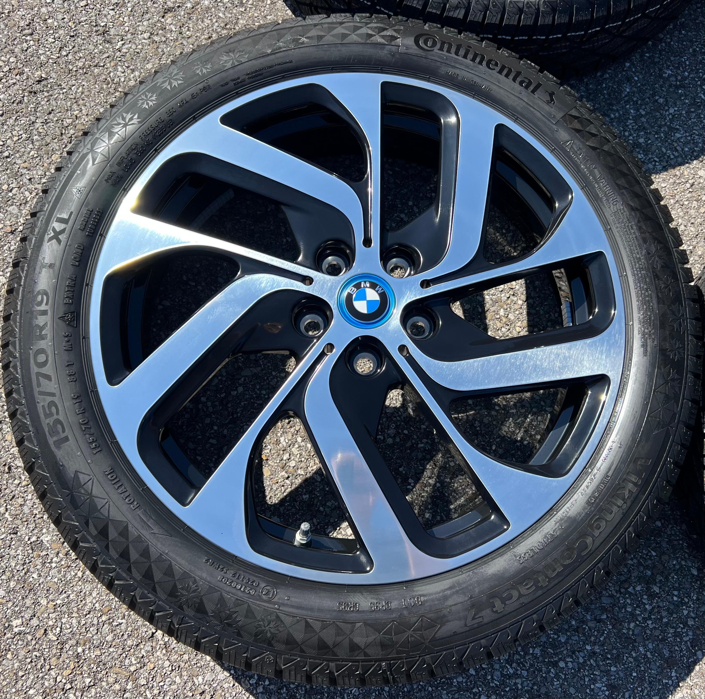 4 ruedas de invierno de aleación originales de 19" para BMW i3 i3s 155/70R19 88T Continental 6856894 Styling 428 NUEVAS con RDKS