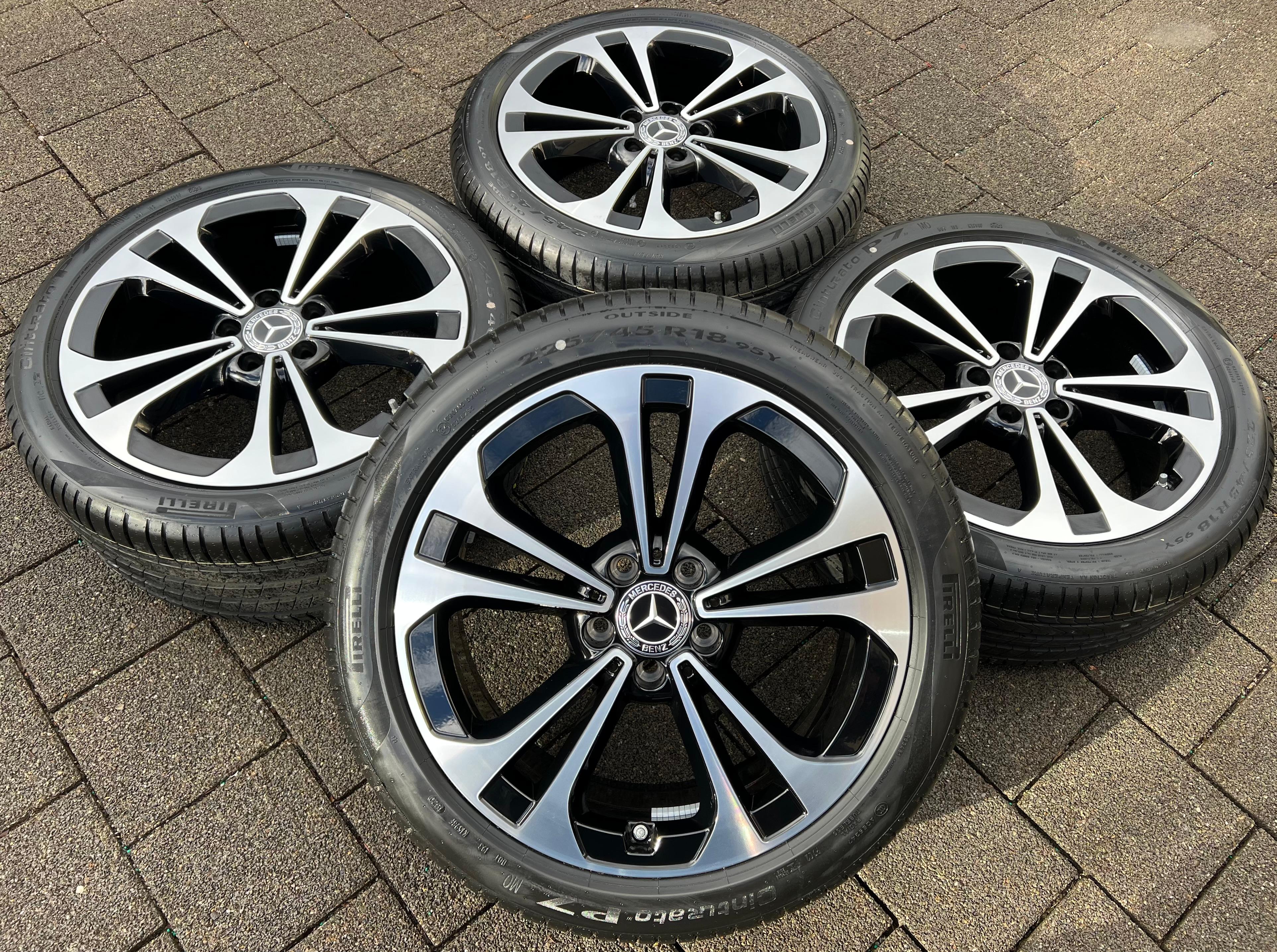 4 ROUES D'ÉTÉ ORIGINALES 18" EN ALU MERCEDES CLASSE C W206 RDKS NEUVES FRANCO DOMICILE