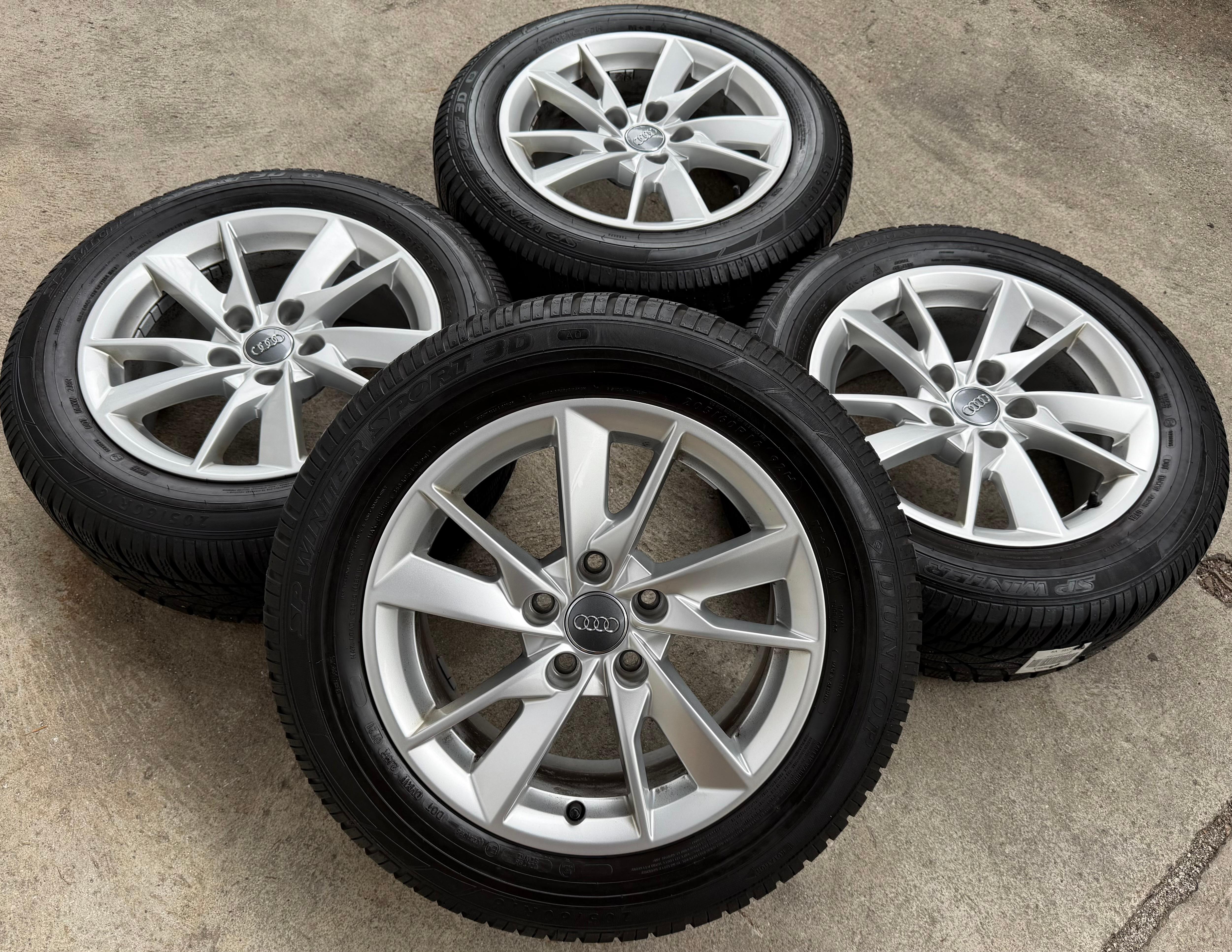 4 Original Alu Winterräder Audi A4 8W B9 8W0601025A 205/60R16 92H Dunlop