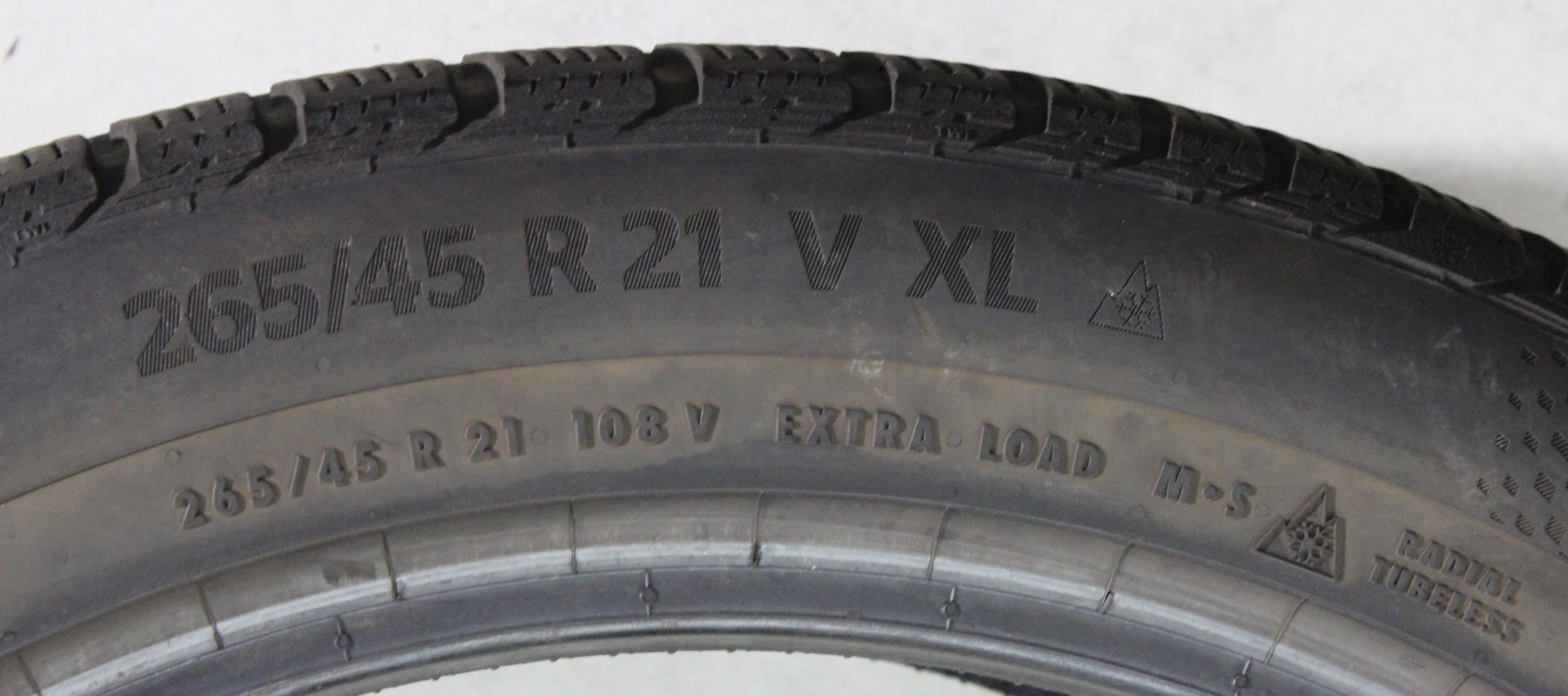 4 x 265/45R21 108V neumáticos de invierno Continental Winter Contact TS860S 5,5-6mm 2022 XL