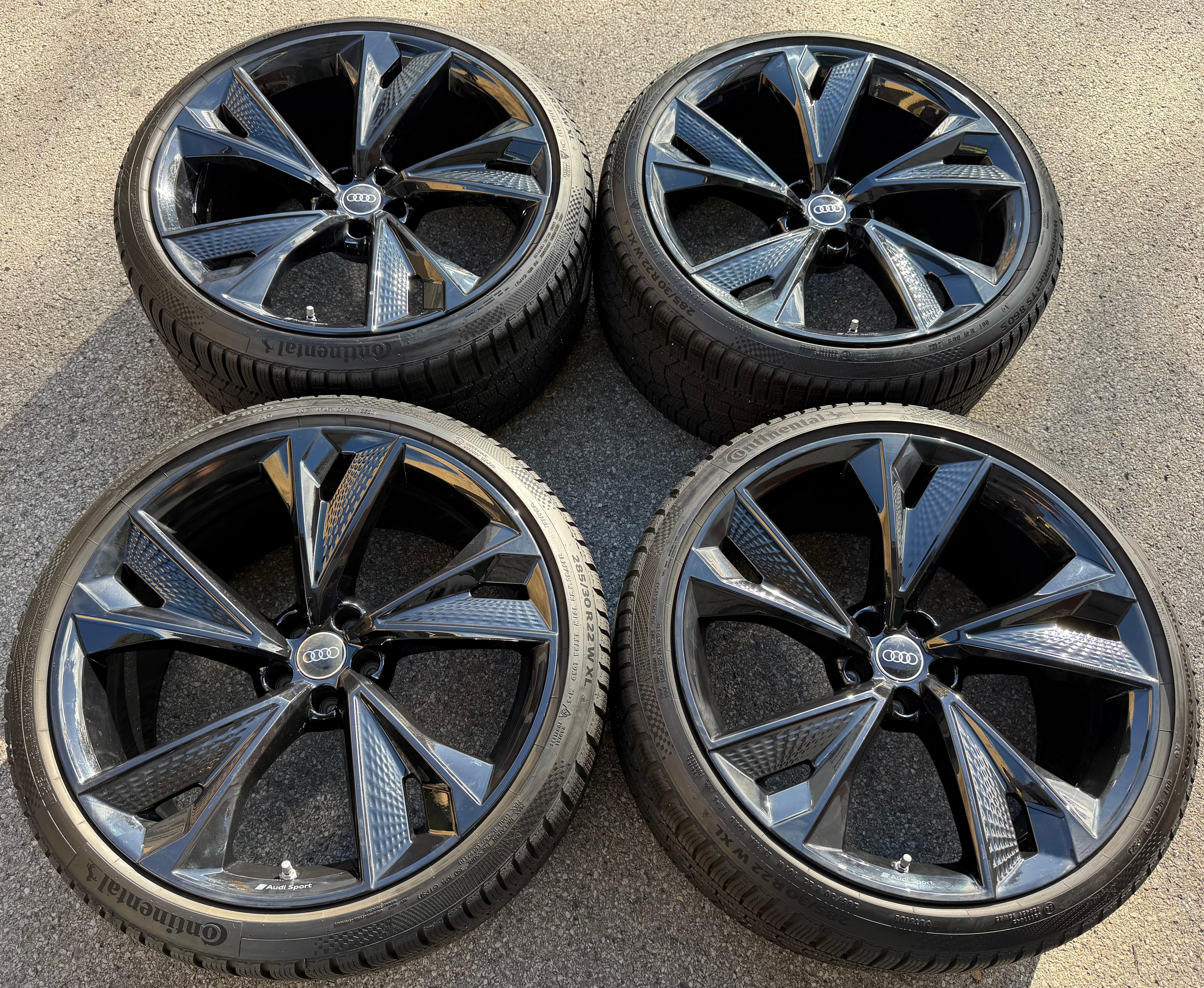 4 ruedas de invierno de aleación originales de 22" para Audi RS6 4K RS7 4K0601025BC 285/30R22 101W Continental