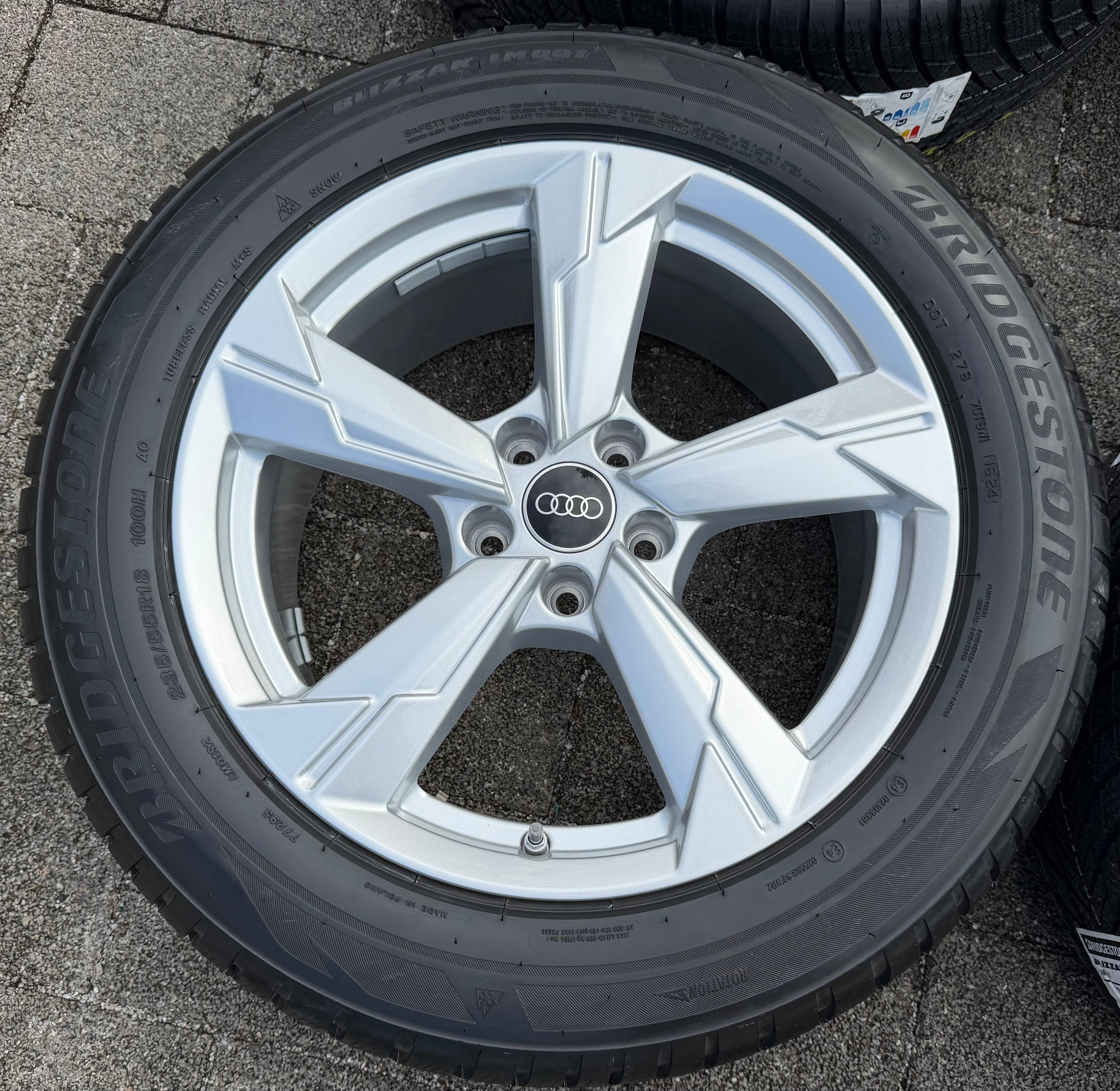 4 Original 18" Alu Winterräder Audi A6 Allroad 4K C8 4K0601025D 235/55R18 100H Bridgestone NEU