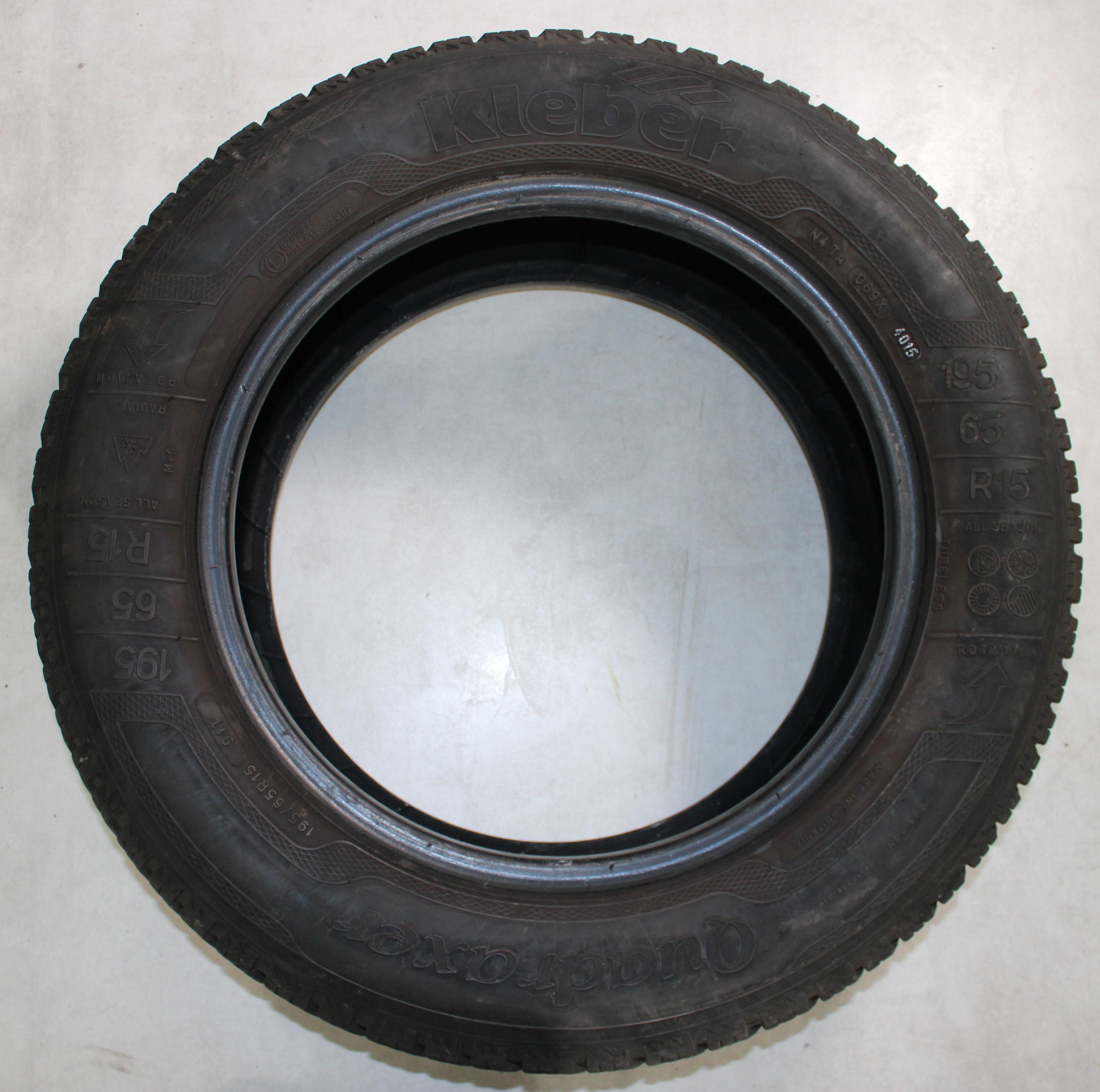 1 x 195/65R15 91T Ganzjahresreifen Kleber Quadraxer 6,5-7mm 2015
