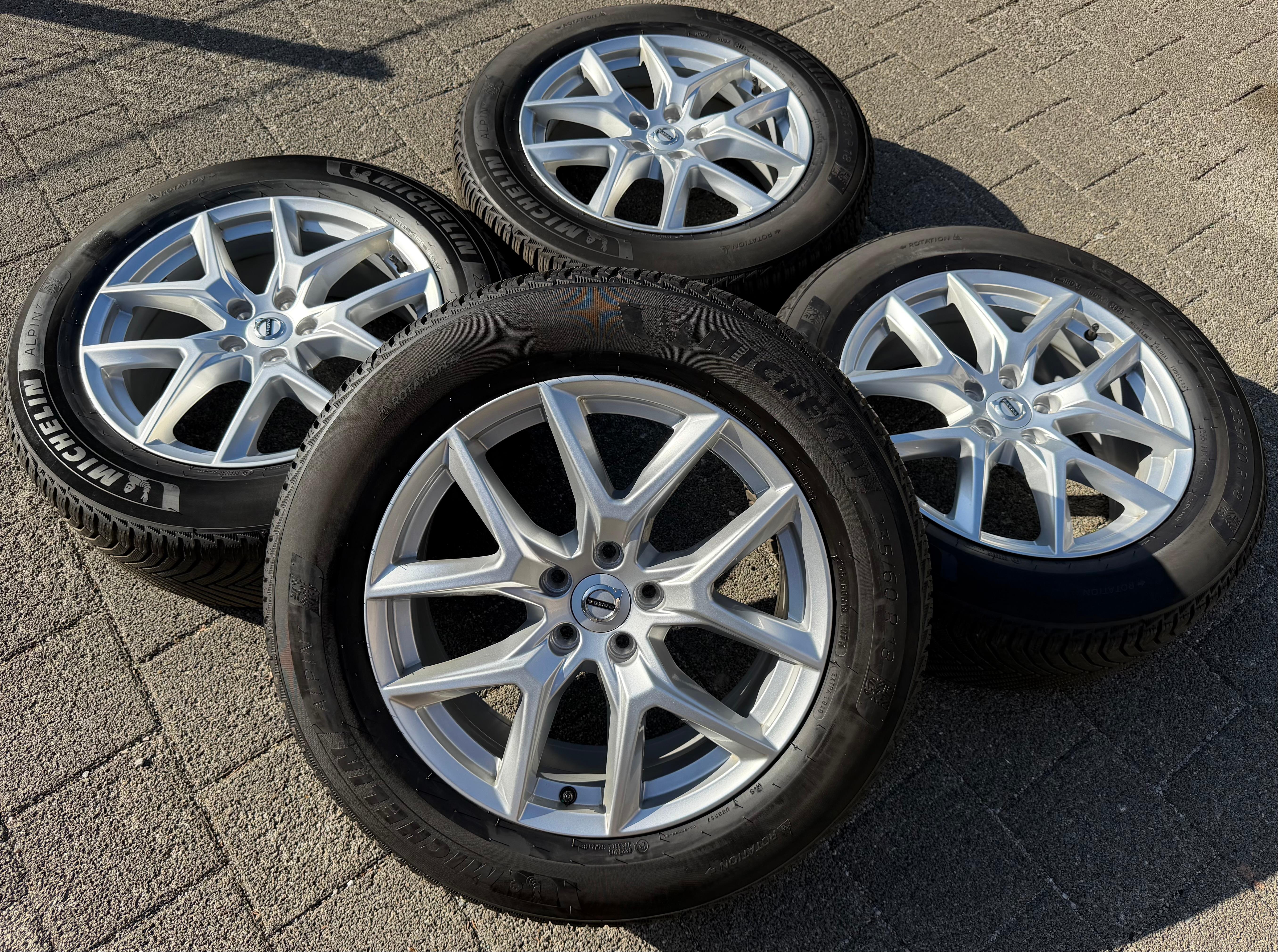 4 Original 18" Alu Winterräder Volvo XC60 II 31423851 235/60R18 107H Michelin 2025