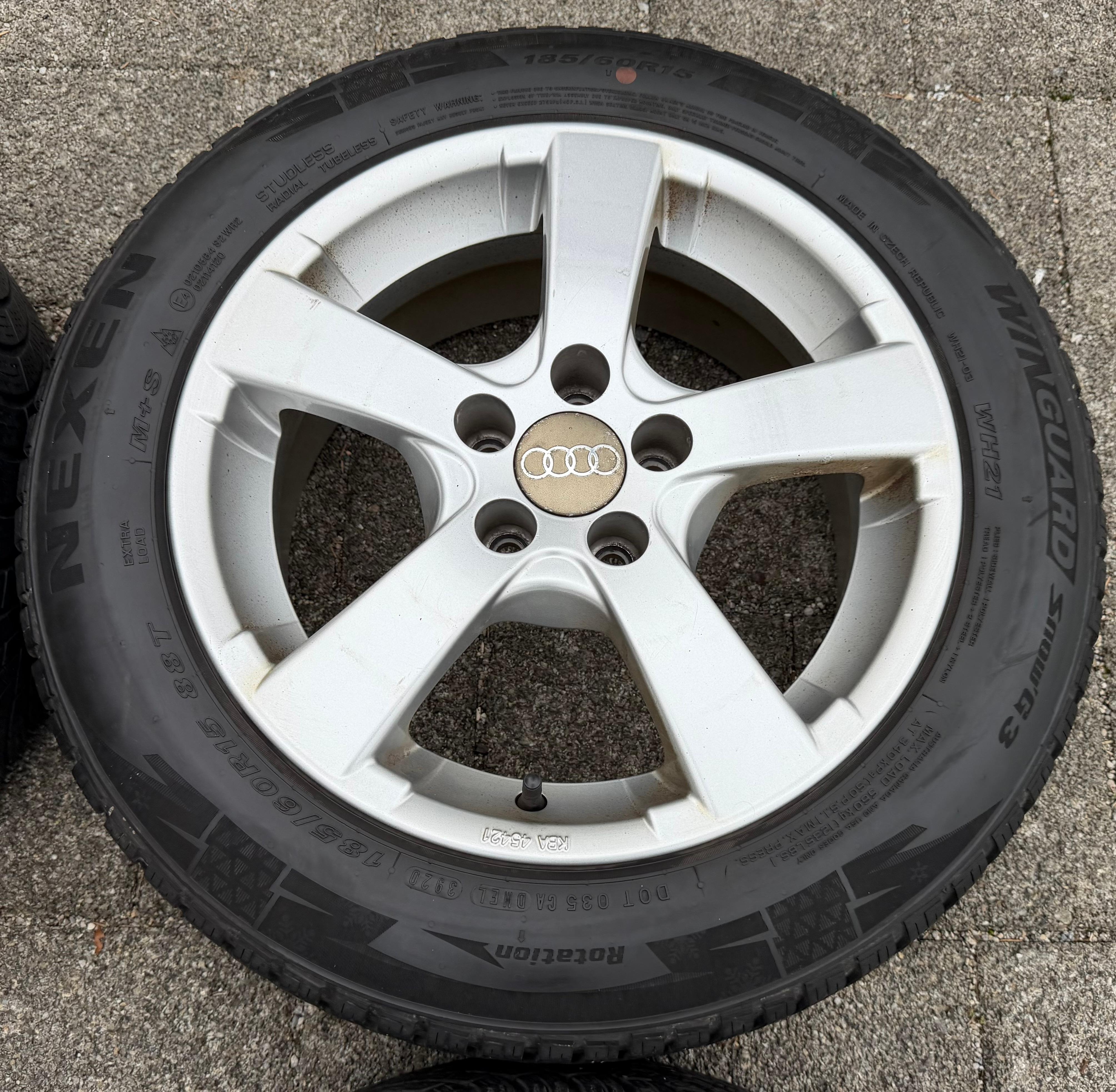 4 roues hiver en aluminium Audi A1 8X Seat Toledo Rapid Skoda Fabia VW Polo 6R 185/60R15