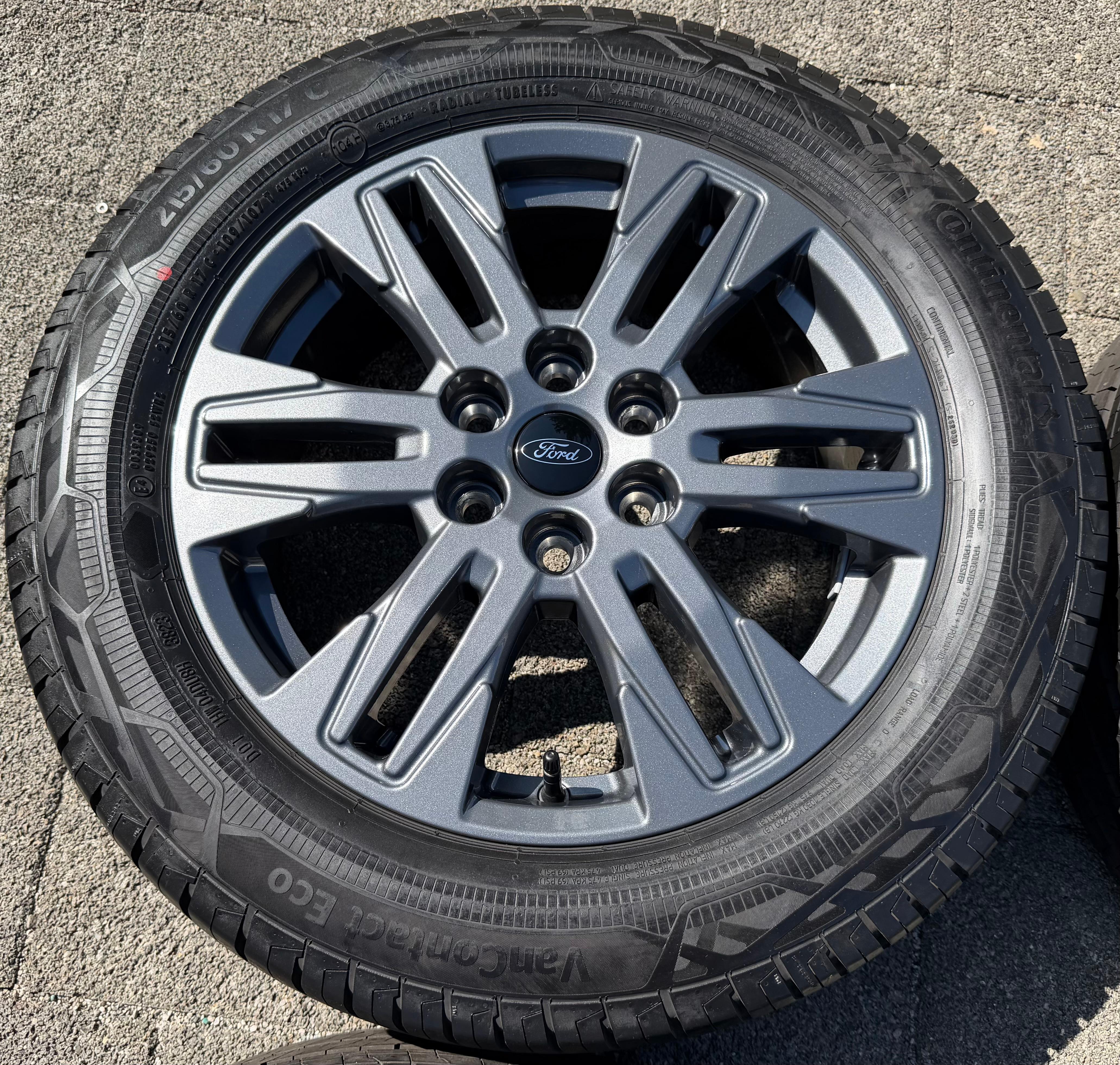 4 Original 17" Alu Sommerräder Ford Transit Tourneo Custom NXN Continental PZ31-FA RDKS